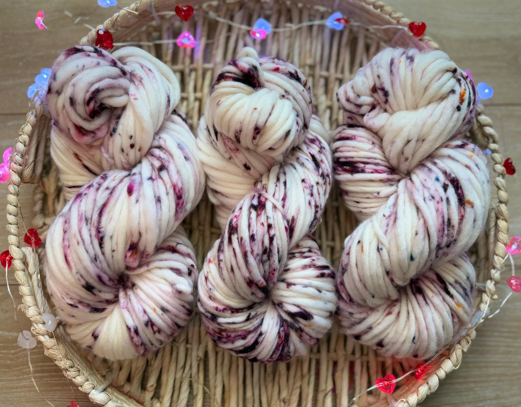 Be mine Hand dyed super bulky merino wool yarn