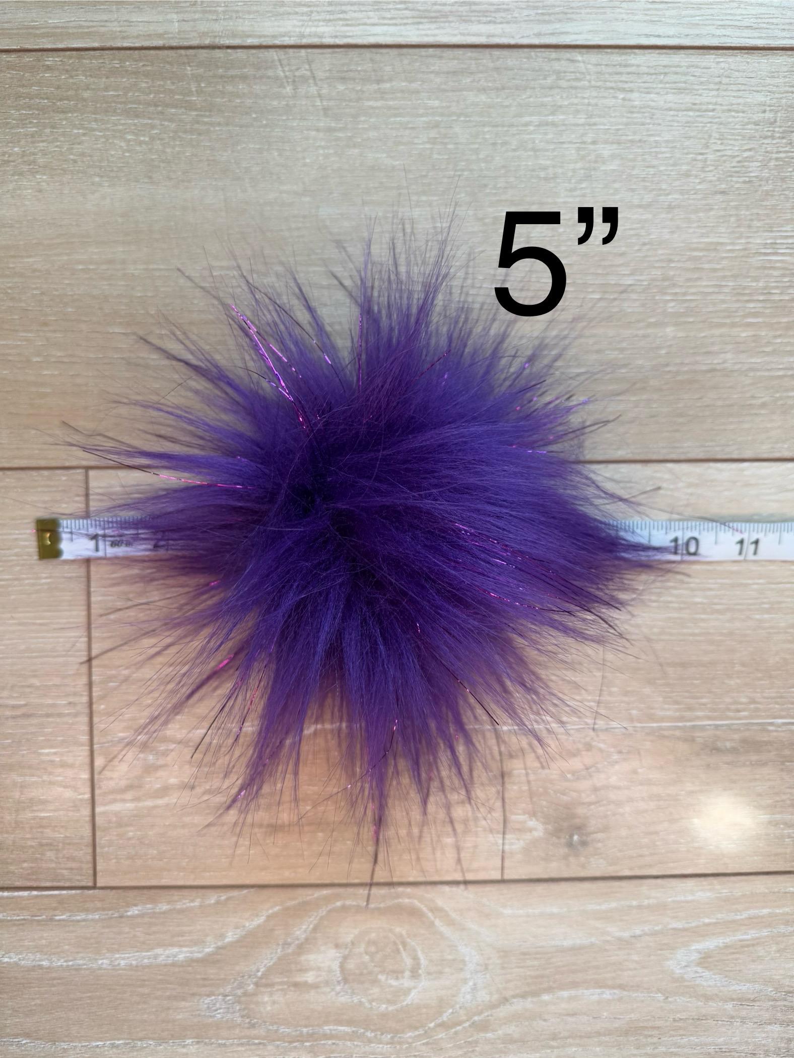 Purple Pom Pom with tinsel