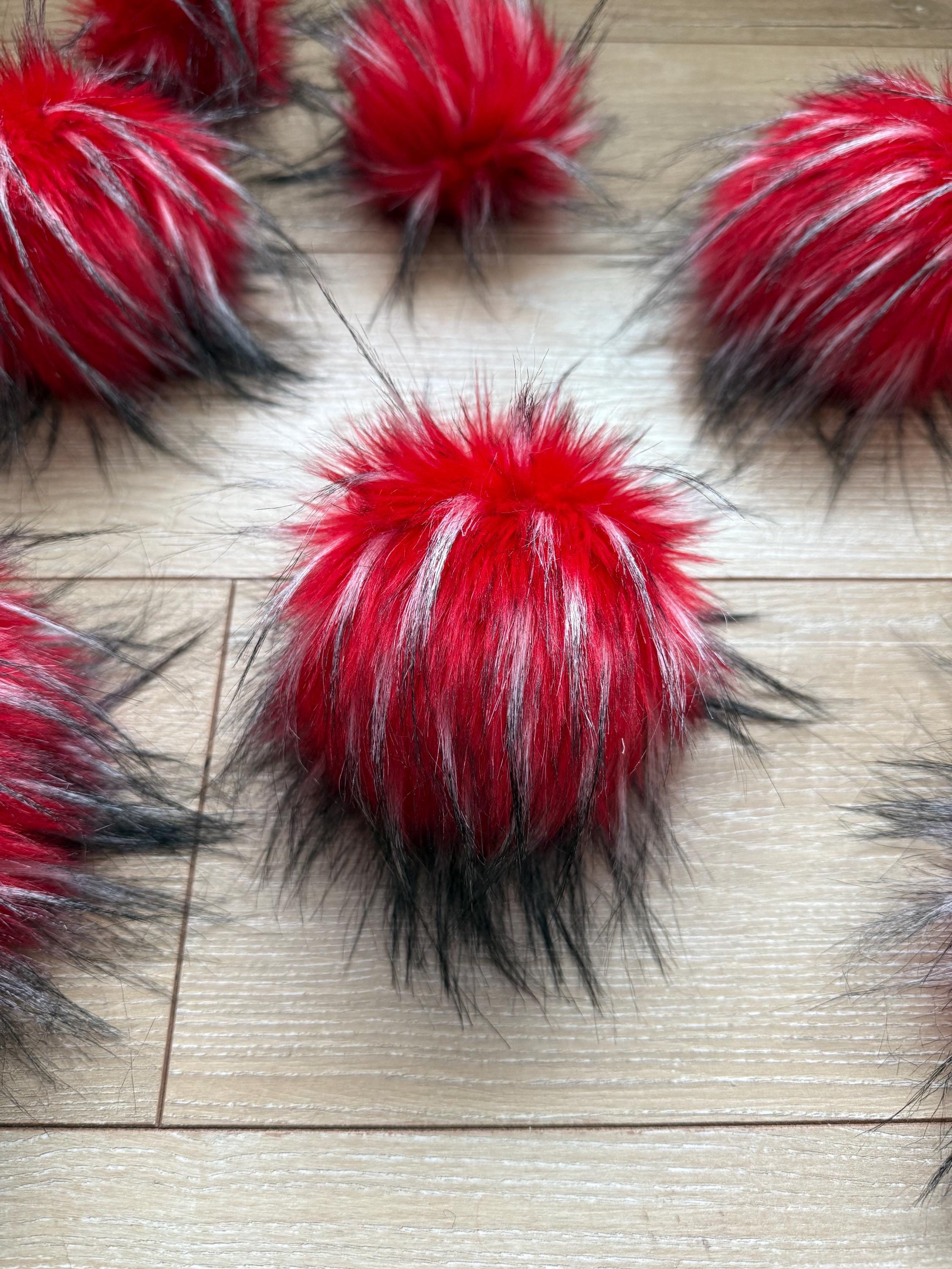 Ladybug luxe faux fur Pom Pom