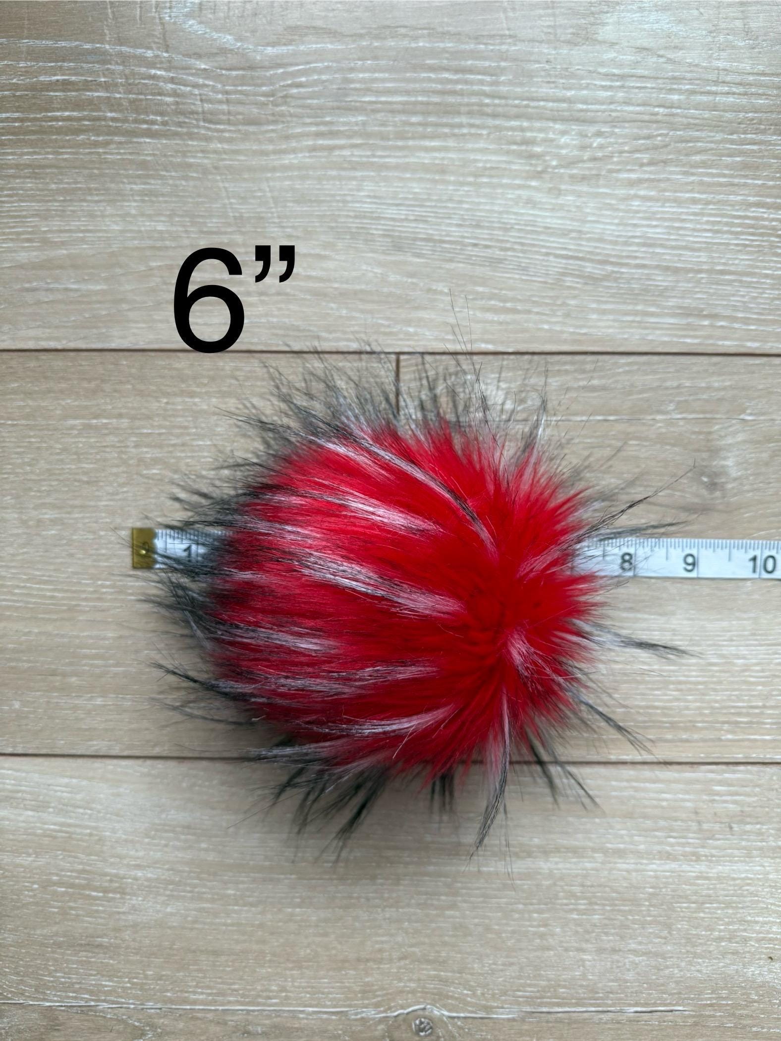 Ladybug luxe faux fur Pom Pom