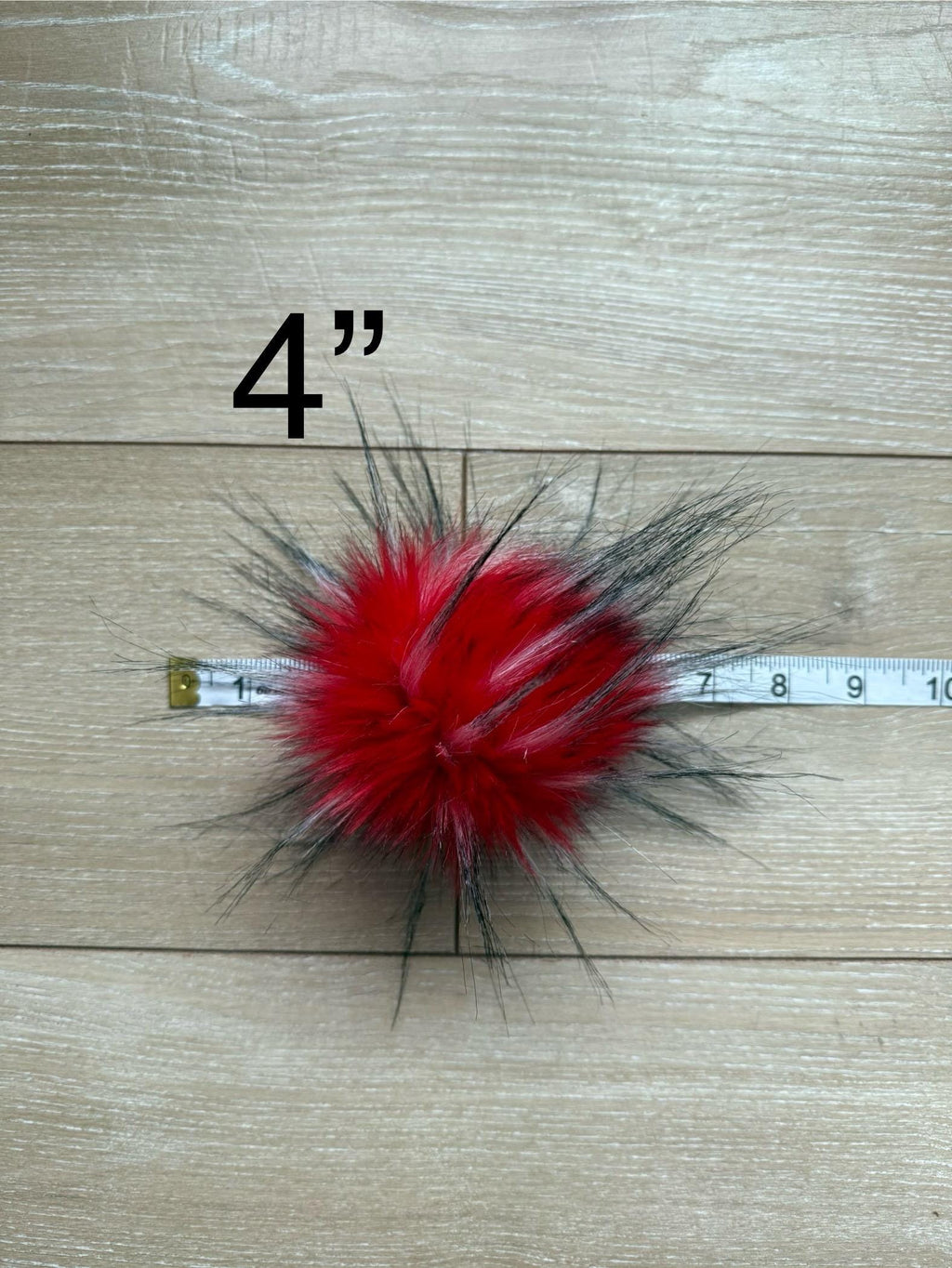 Ladybug luxe faux fur Pom Pom