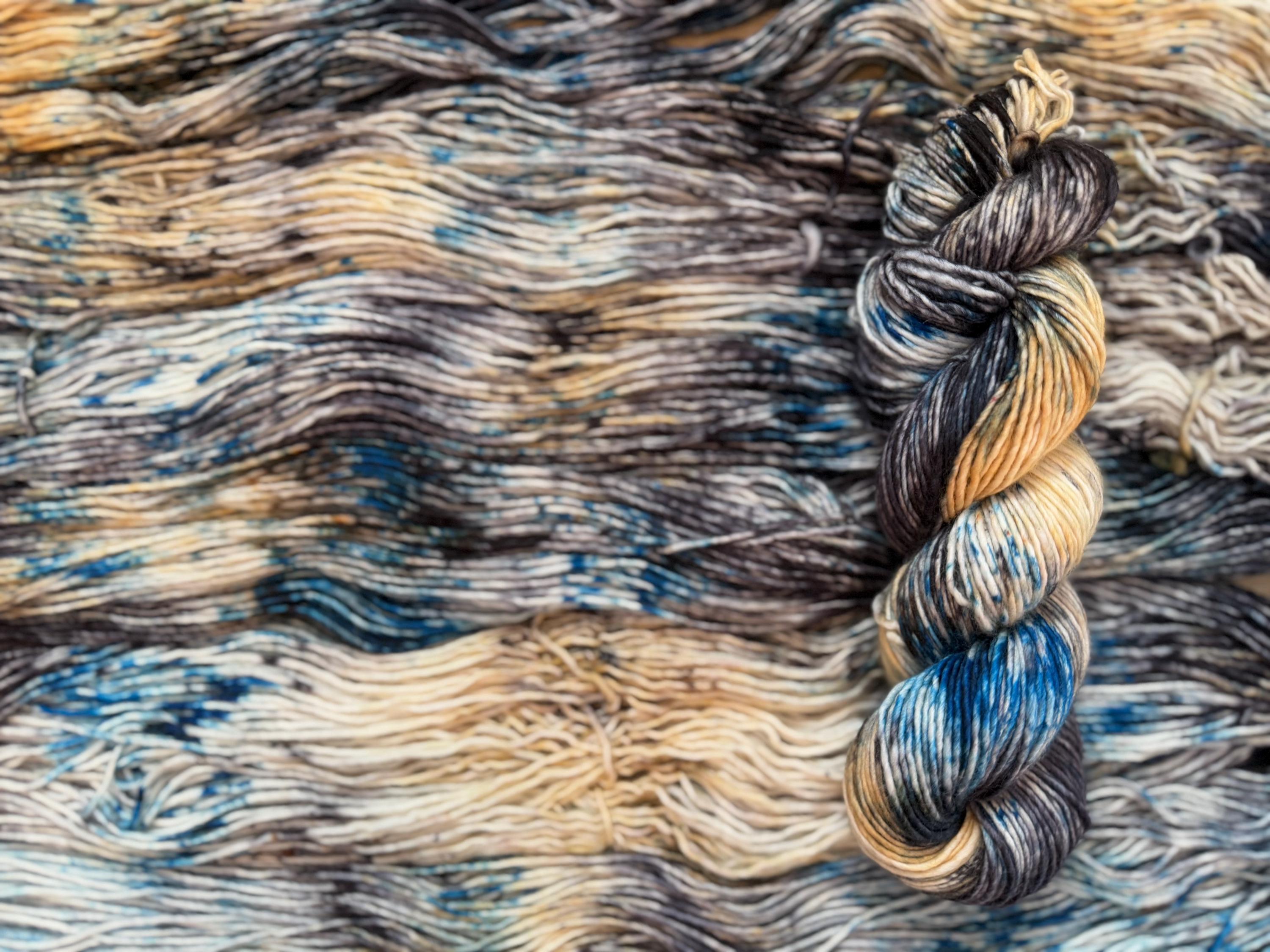 Azriel hand dyed yarn (worsted/aran)