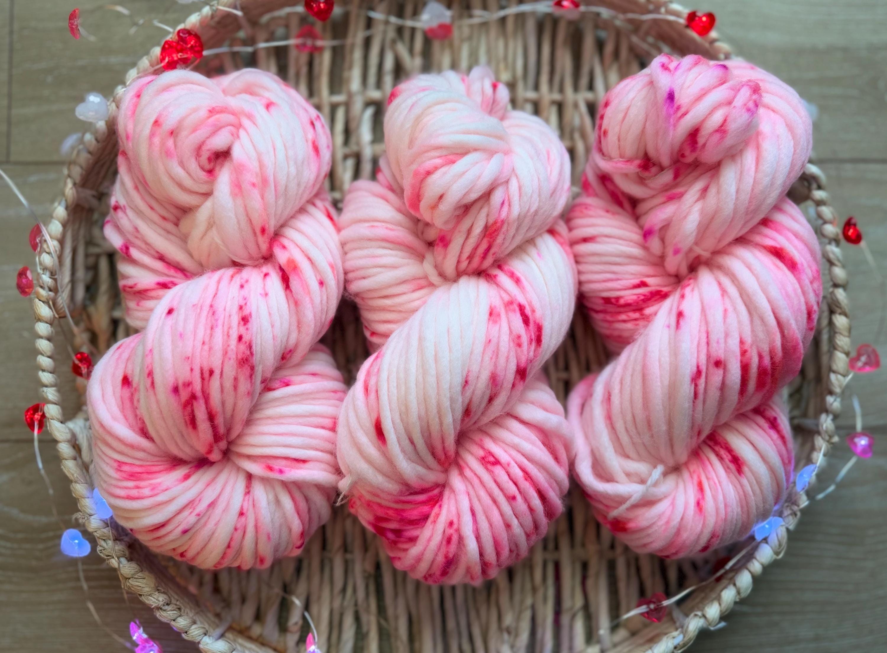 Kiss me Hand dyed super bulky merino wool yarn