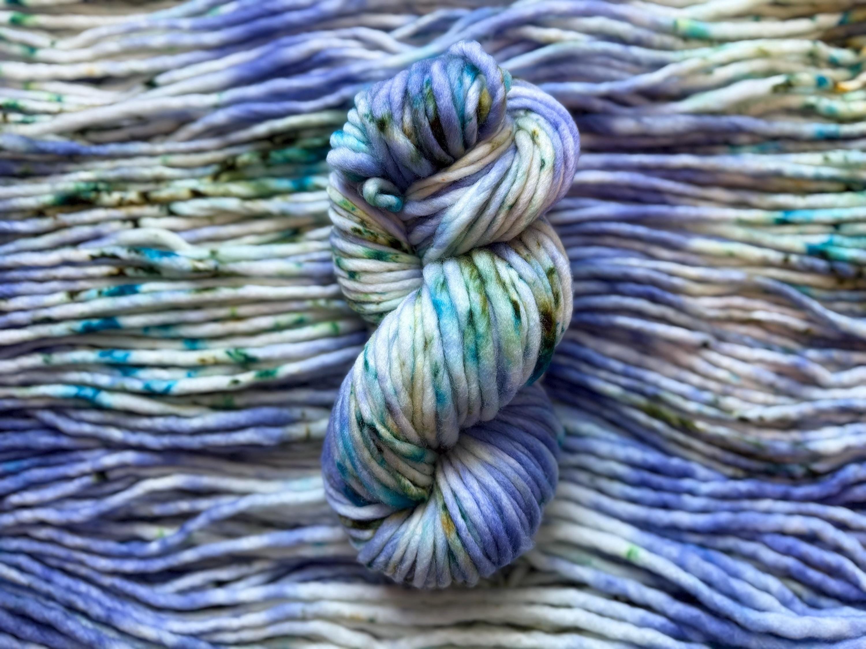 Spring cleaning Hand dyed super bulky merino wool yarn