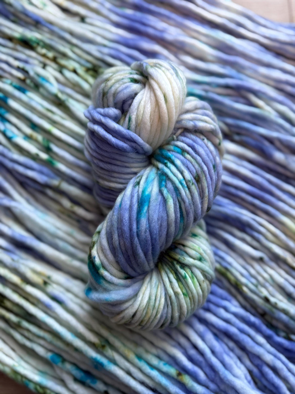 Spring cleaning Hand dyed super bulky merino wool yarn