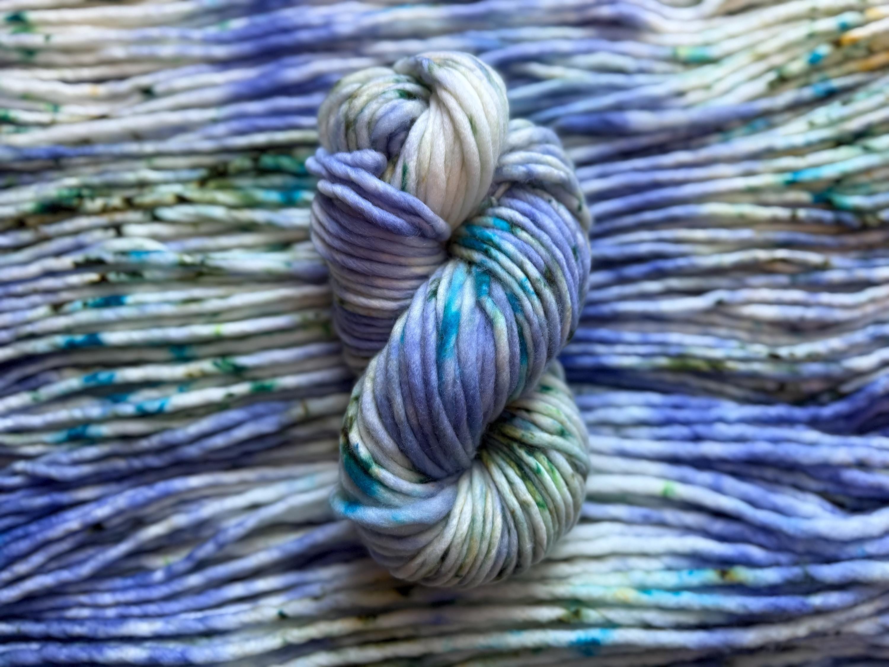 Spring cleaning Hand dyed super bulky merino wool yarn