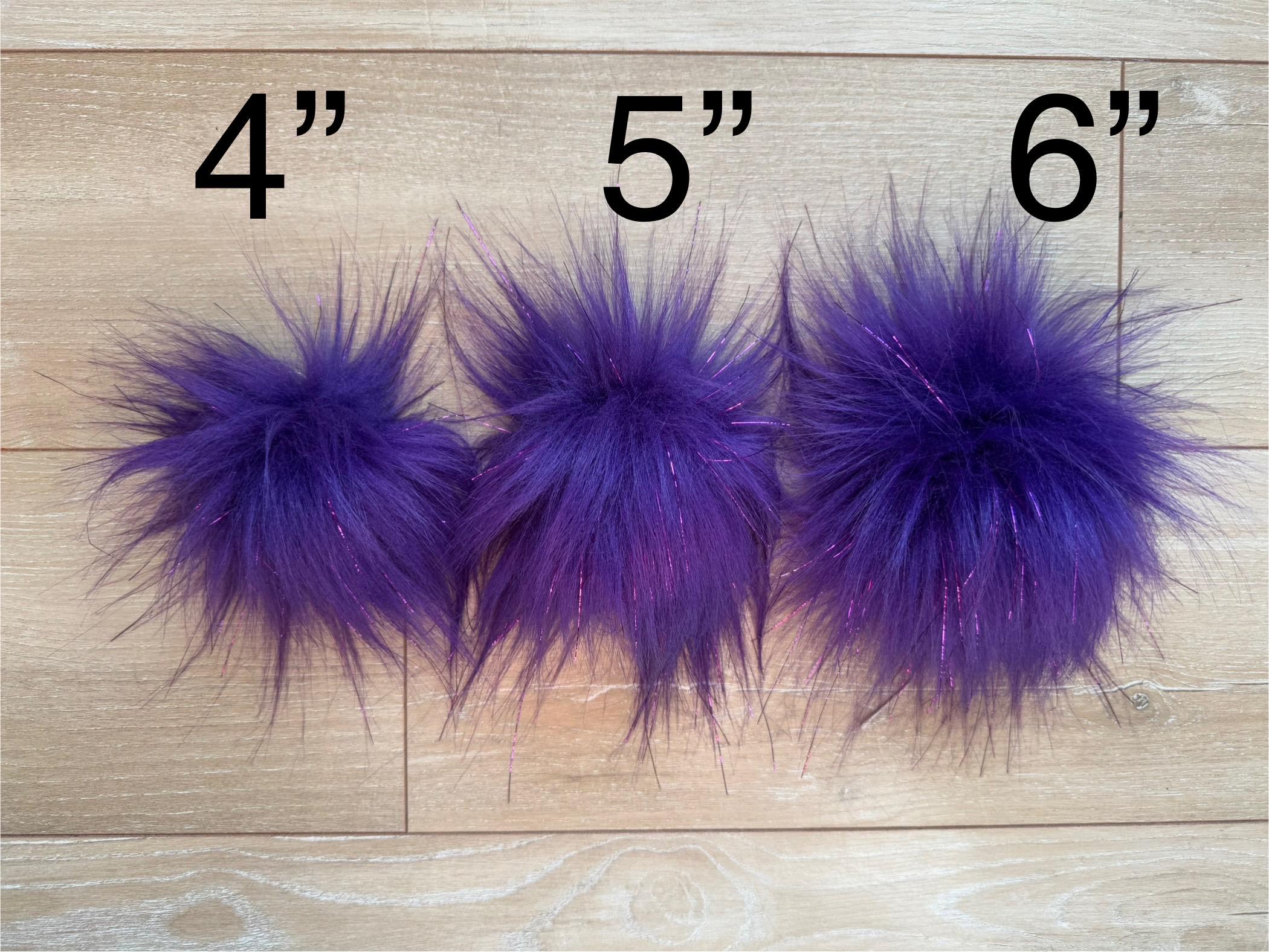 Purple Pom Pom with tinsel