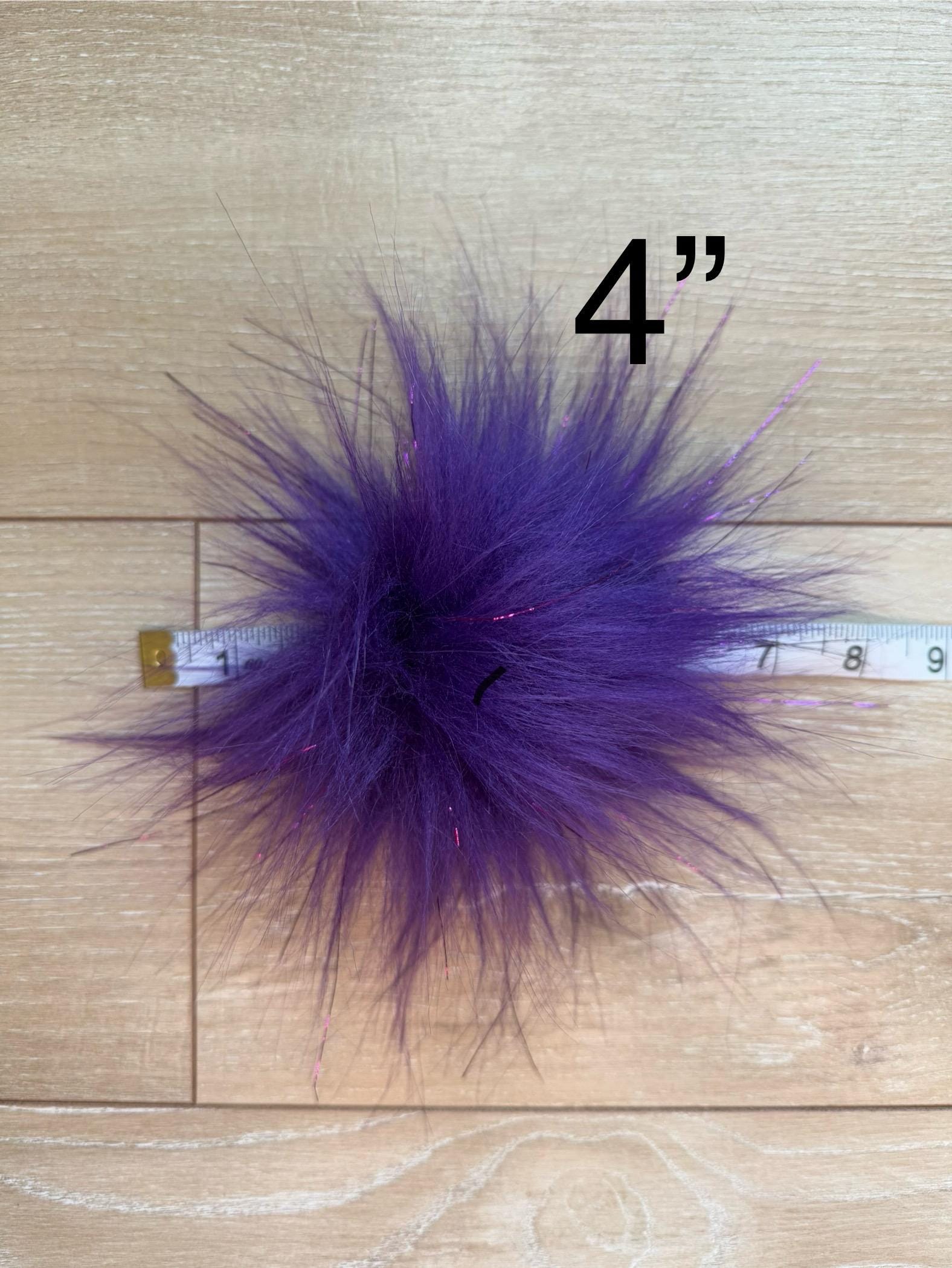 Purple Pom Pom with tinsel