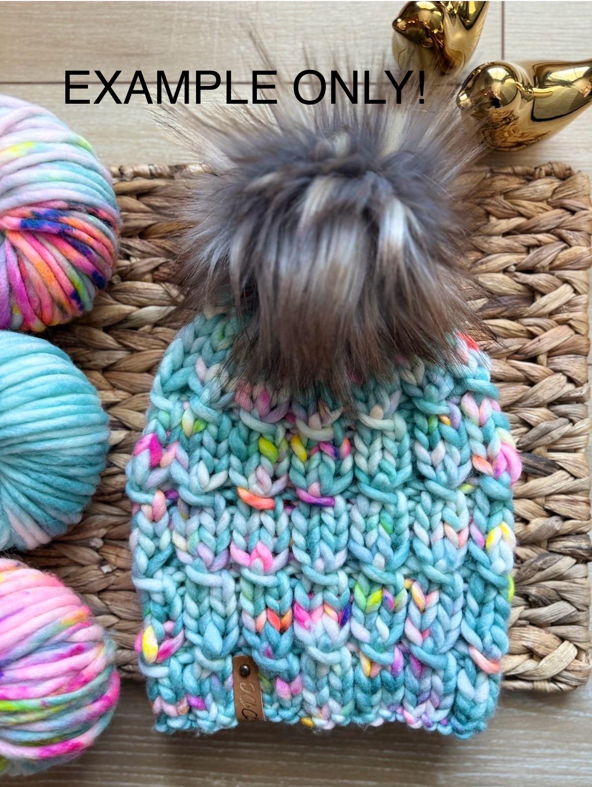 April showers Hand dyed super bulky merino wool yarn
