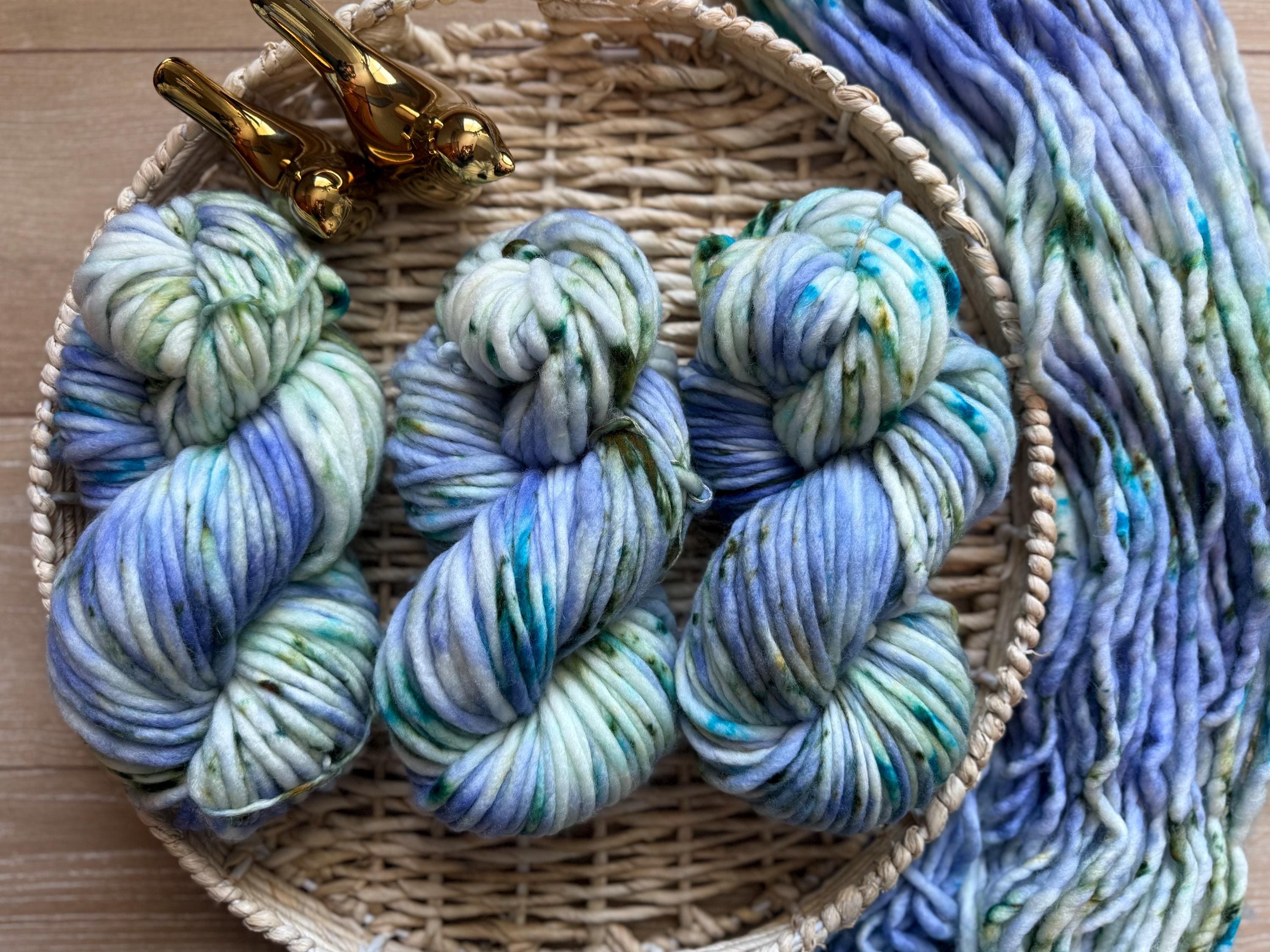 Spring cleaning Hand dyed super bulky merino wool yarn