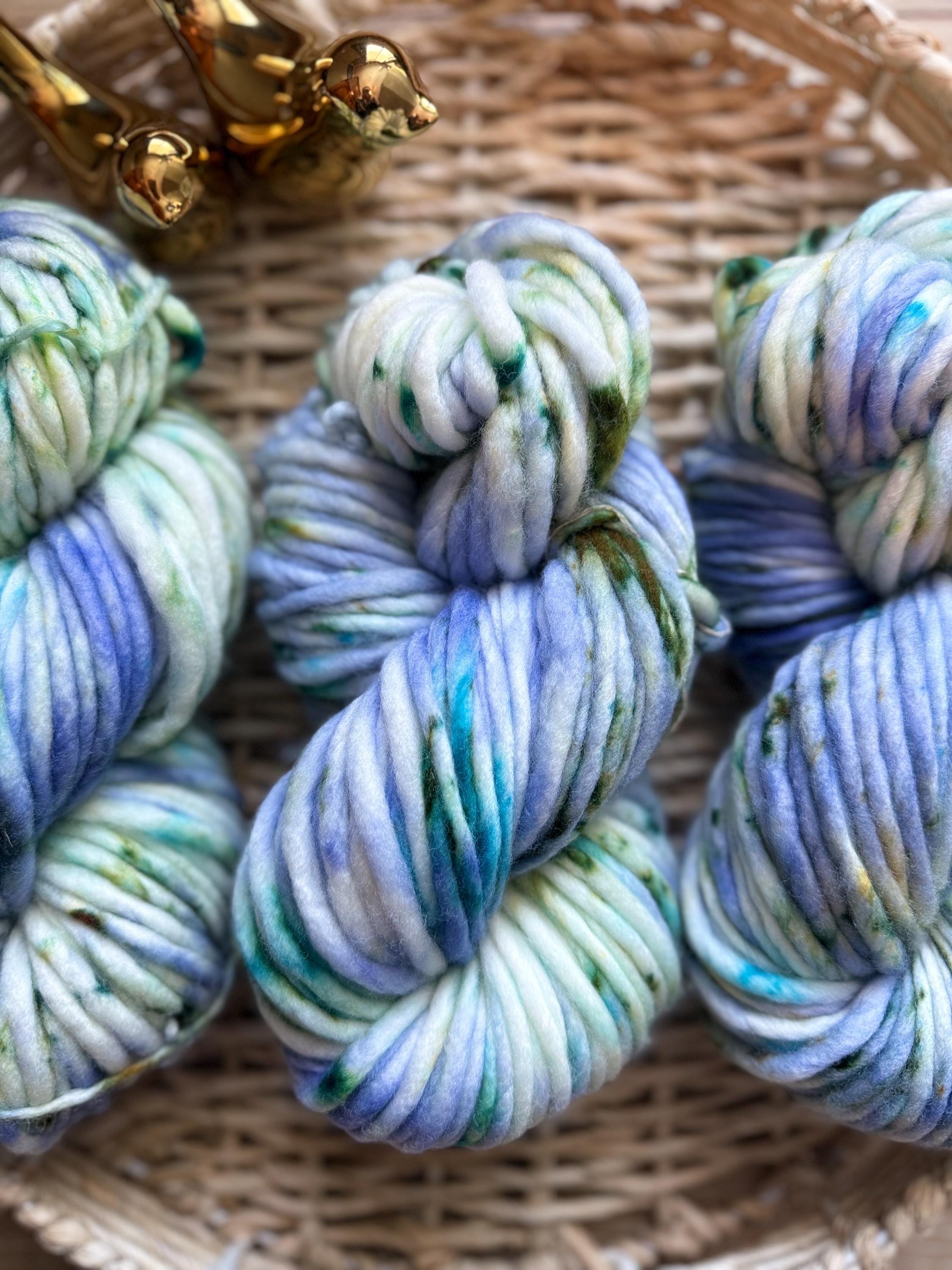 Spring cleaning Hand dyed super bulky merino wool yarn