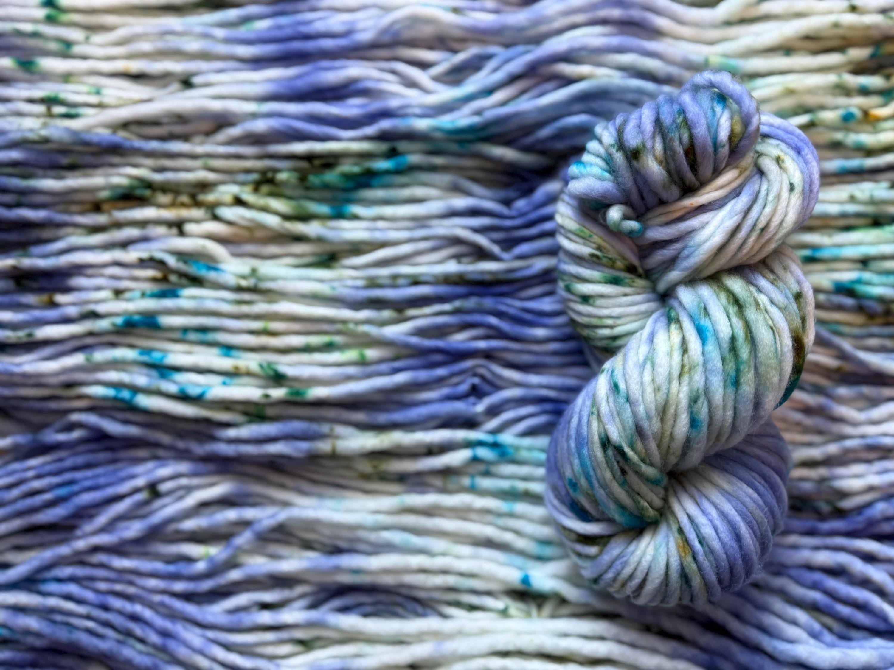 Spring cleaning Hand dyed super bulky merino wool yarn