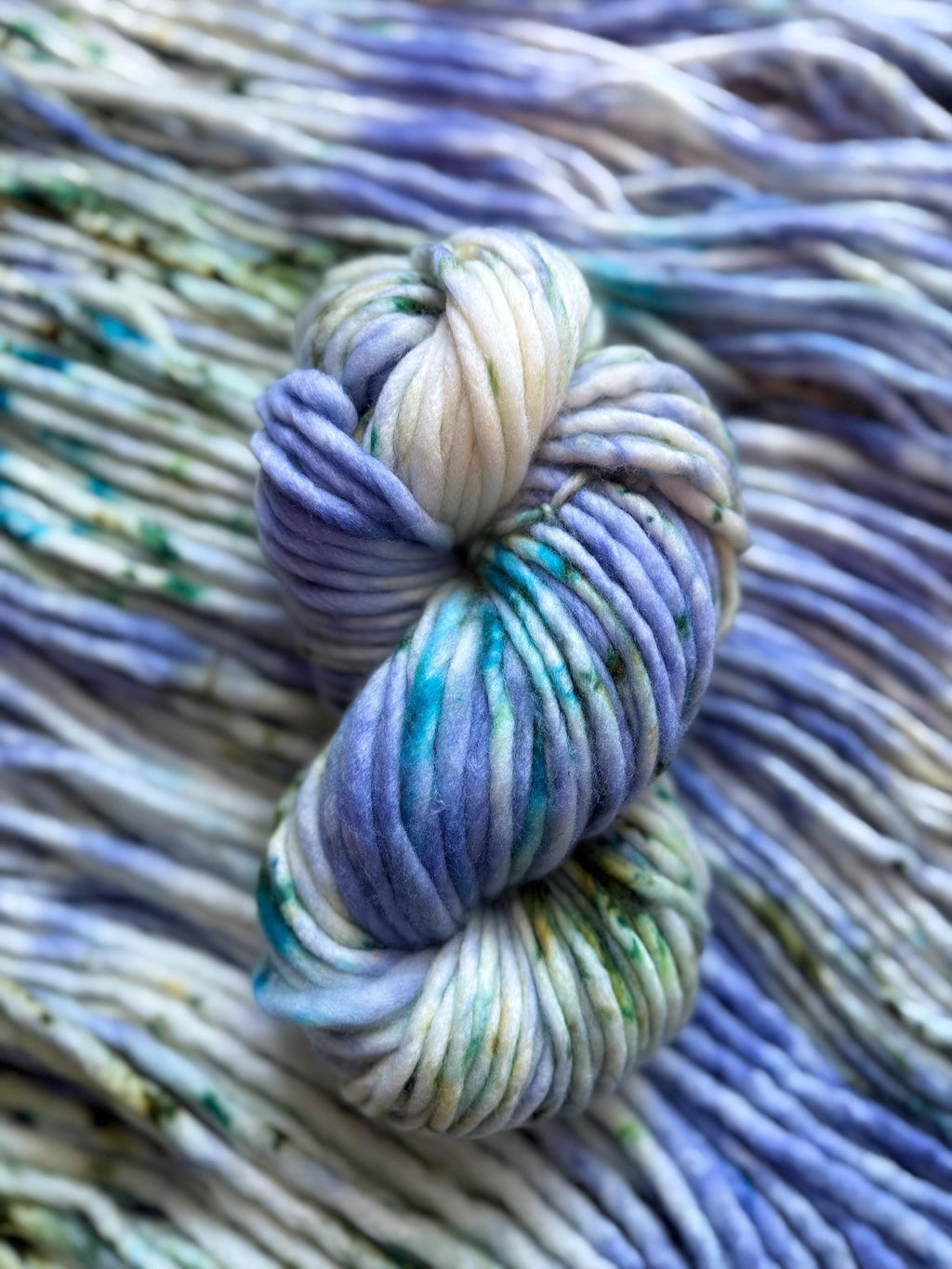 Spring cleaning Hand dyed super bulky merino wool yarn