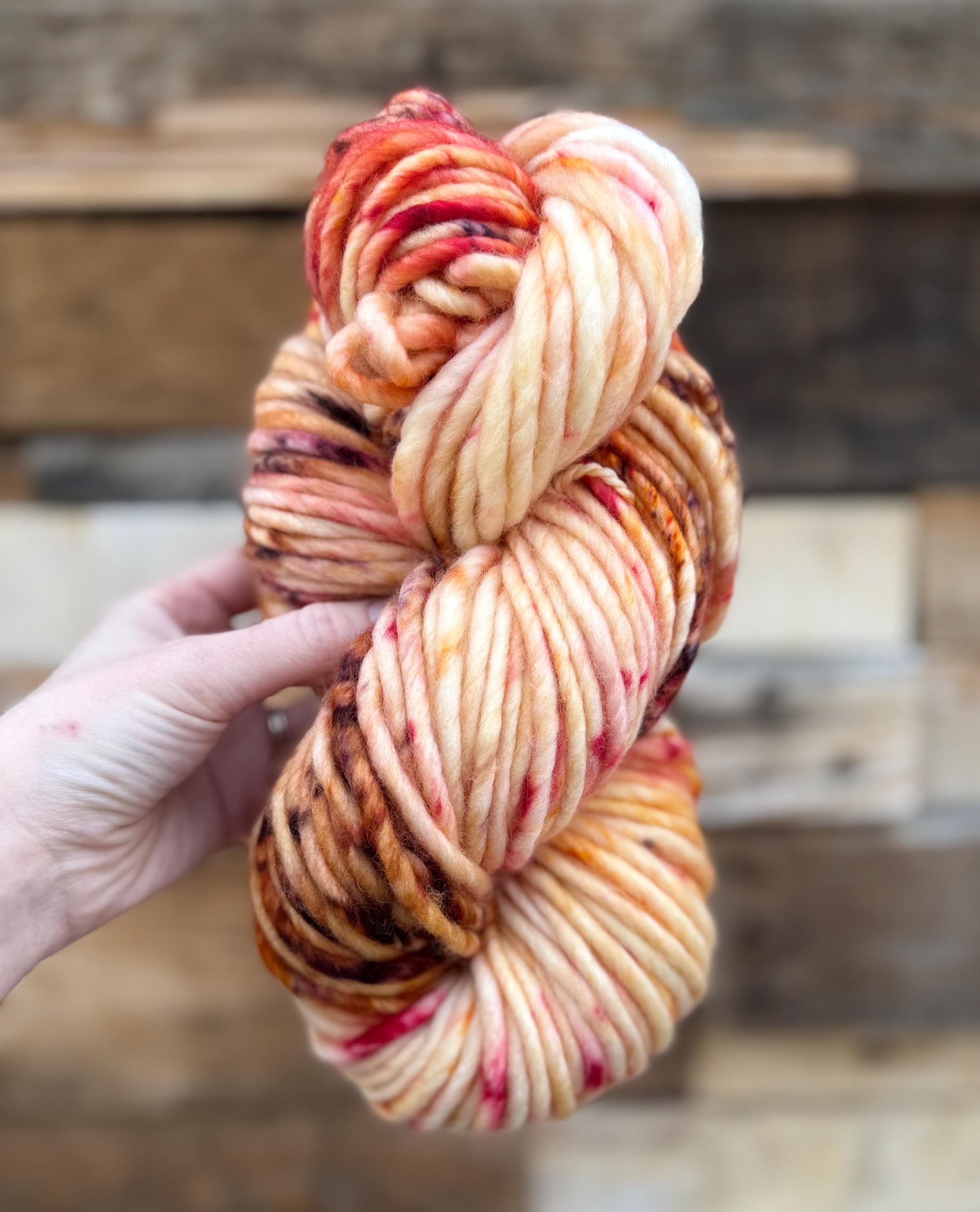 Morrigan  Hand dyed super bulky merino wool yarn