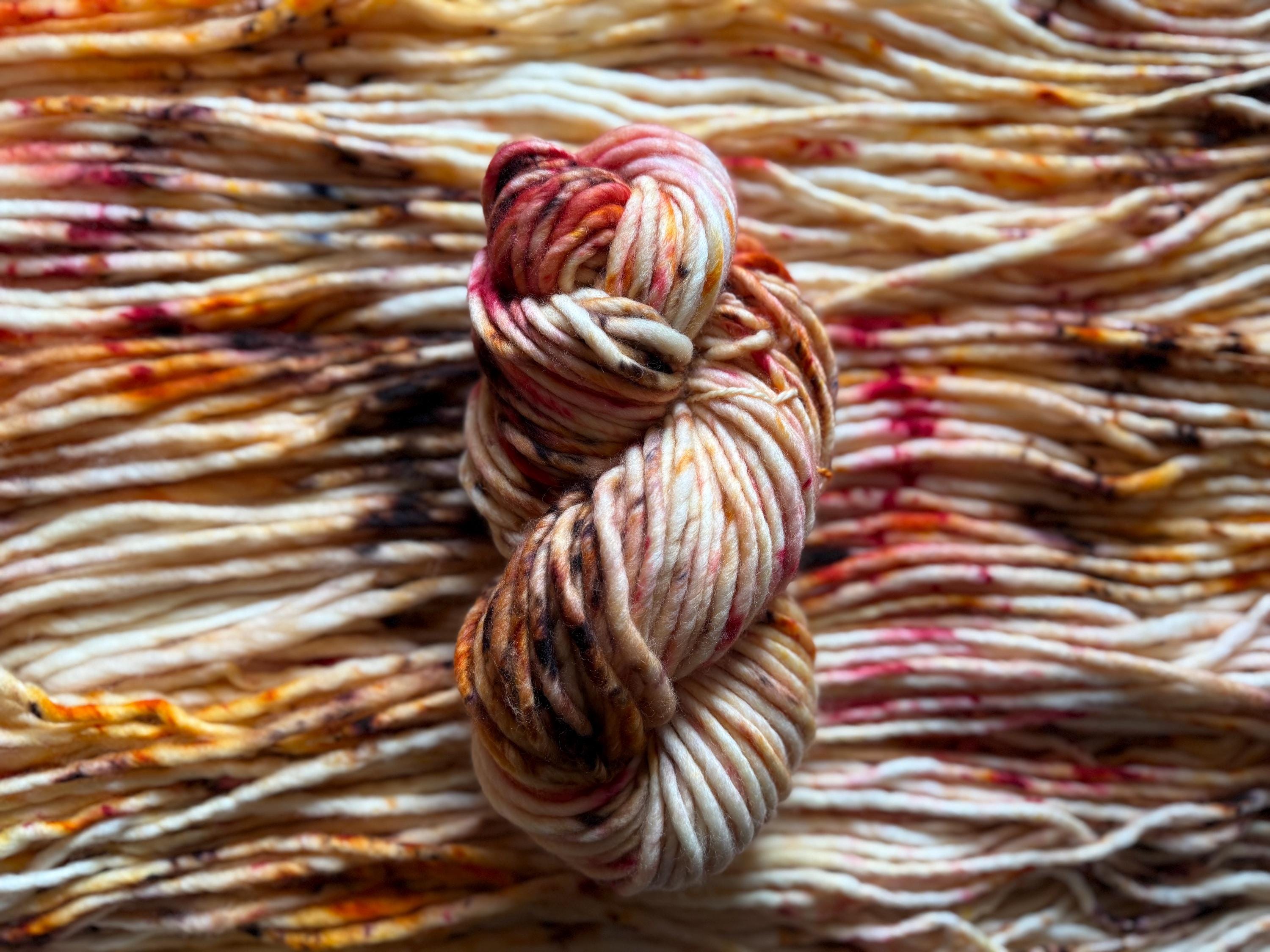 Morrigan  Hand dyed super bulky merino wool yarn