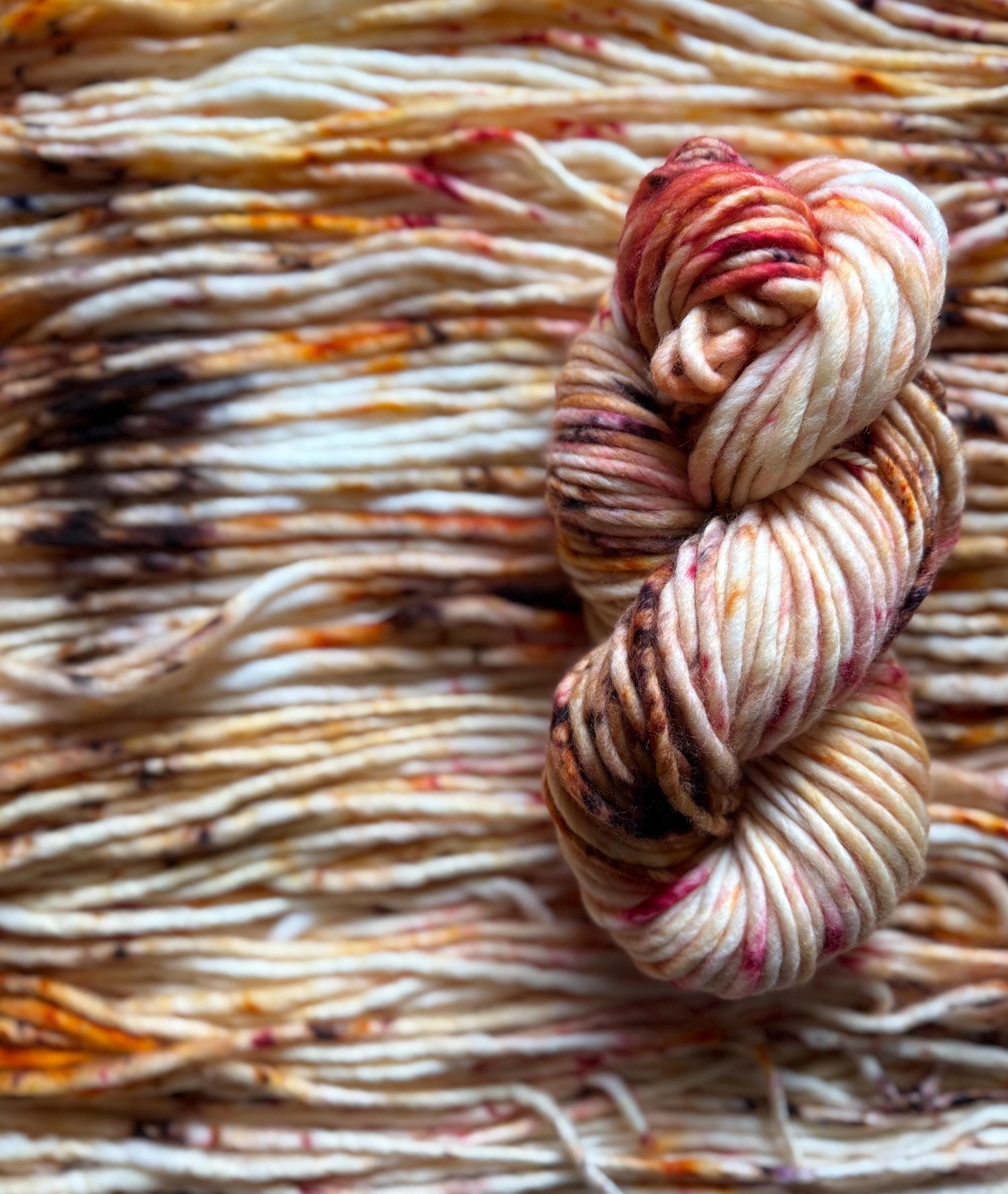 Morrigan  Hand dyed super bulky merino wool yarn