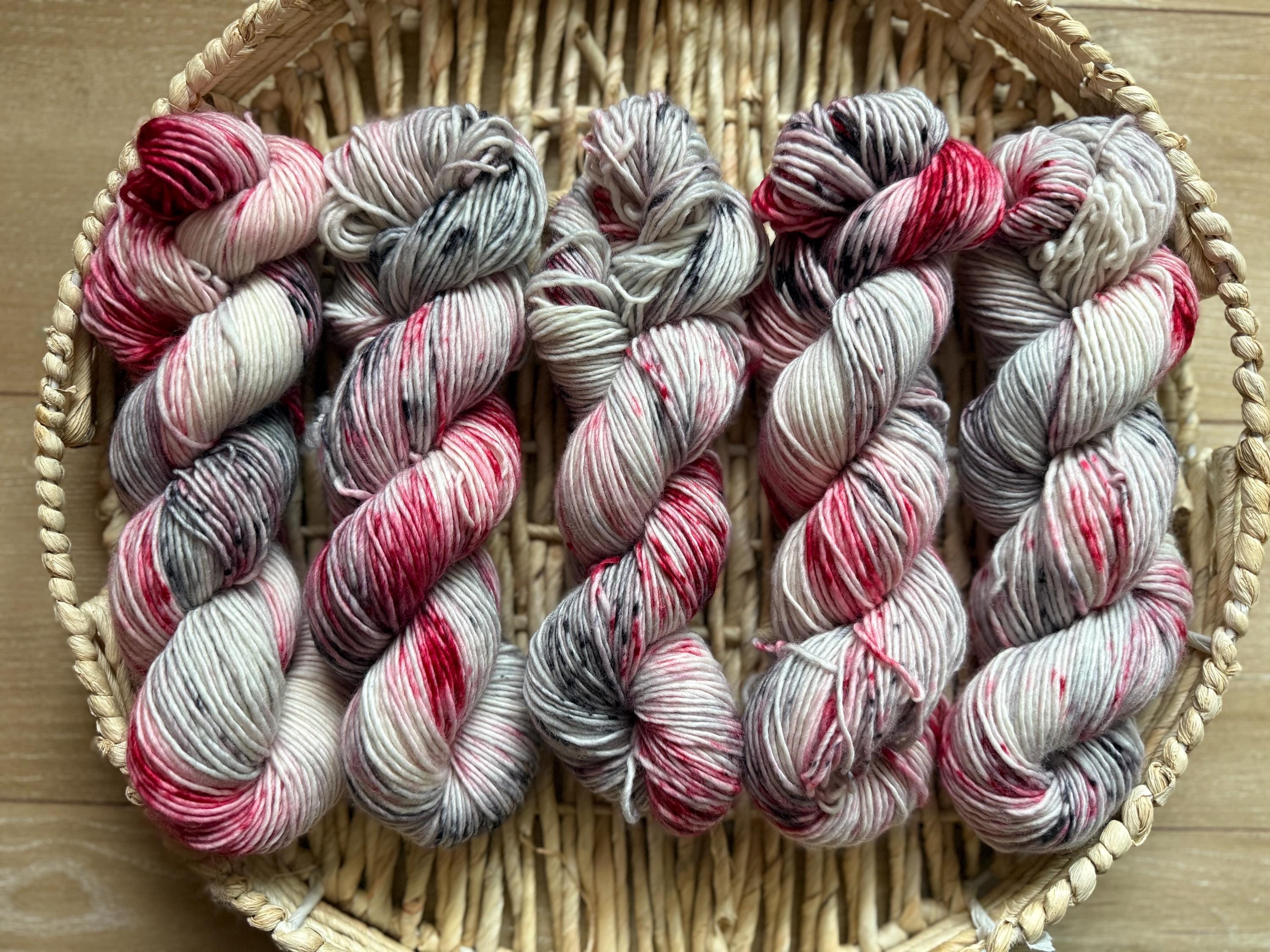 Amren hand dyed (worsted/aran) merino wool yarn
