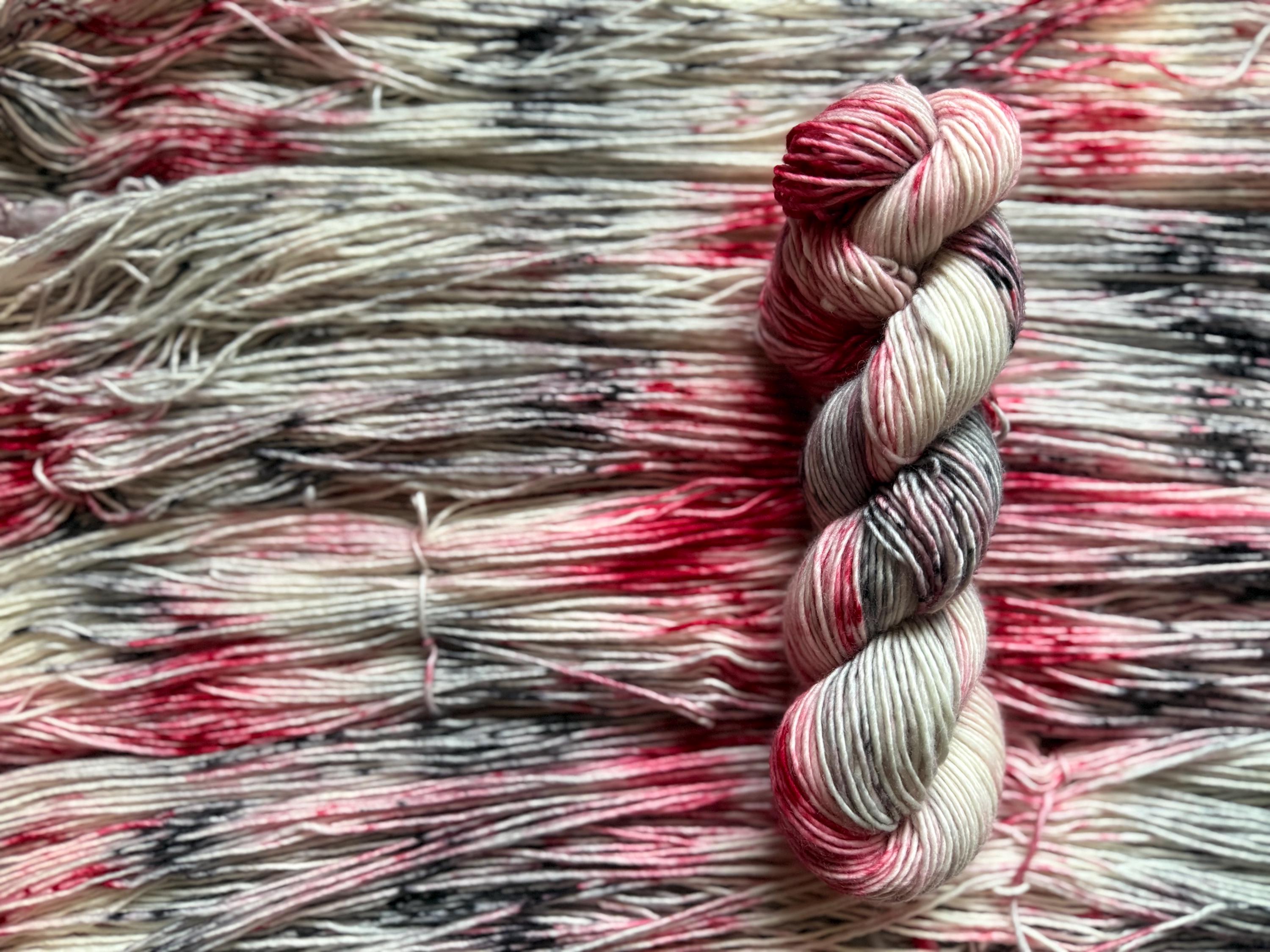 Amren hand dyed (worsted/aran) merino wool yarn