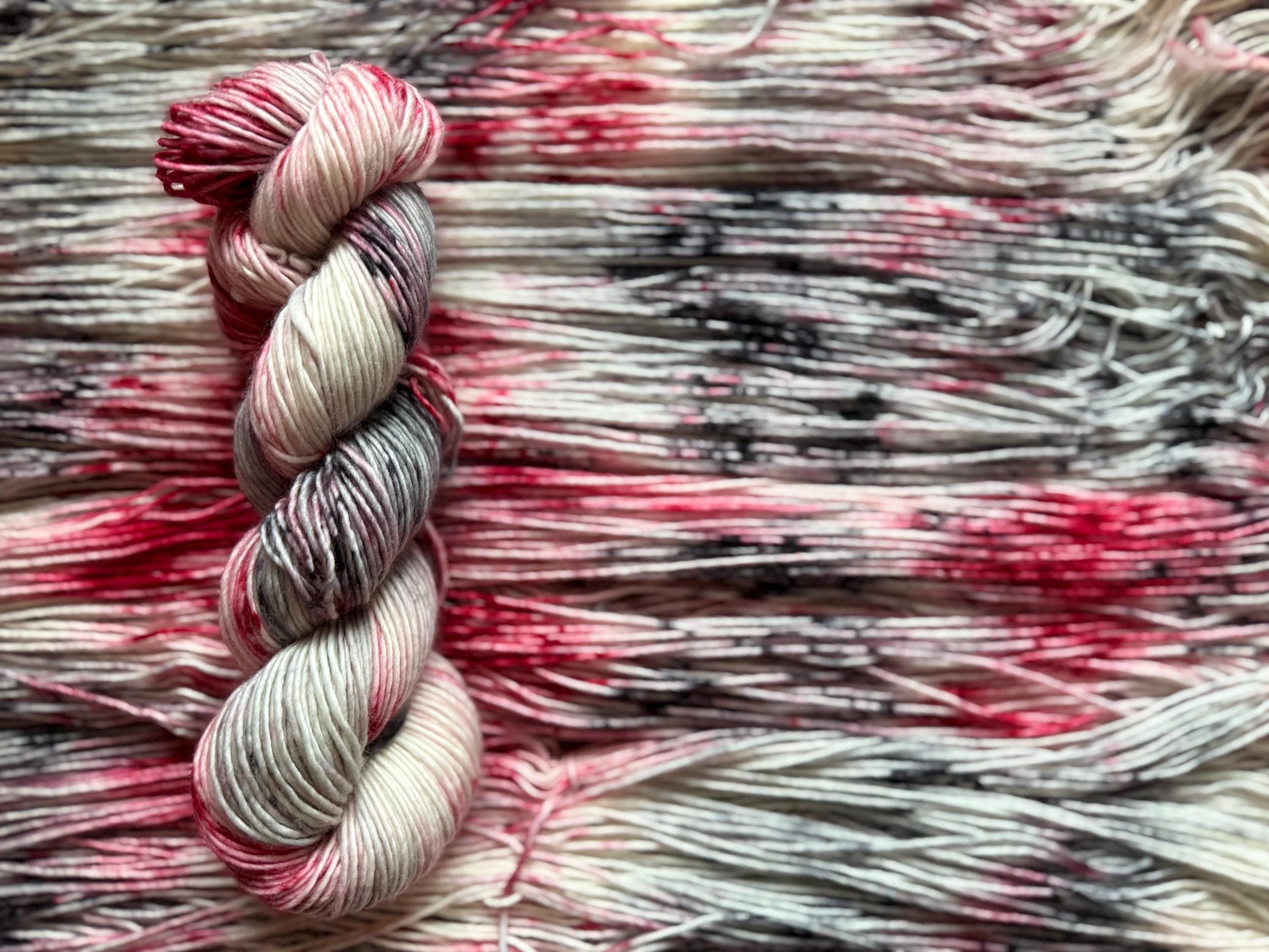 Amren hand dyed (worsted/aran) merino wool yarn