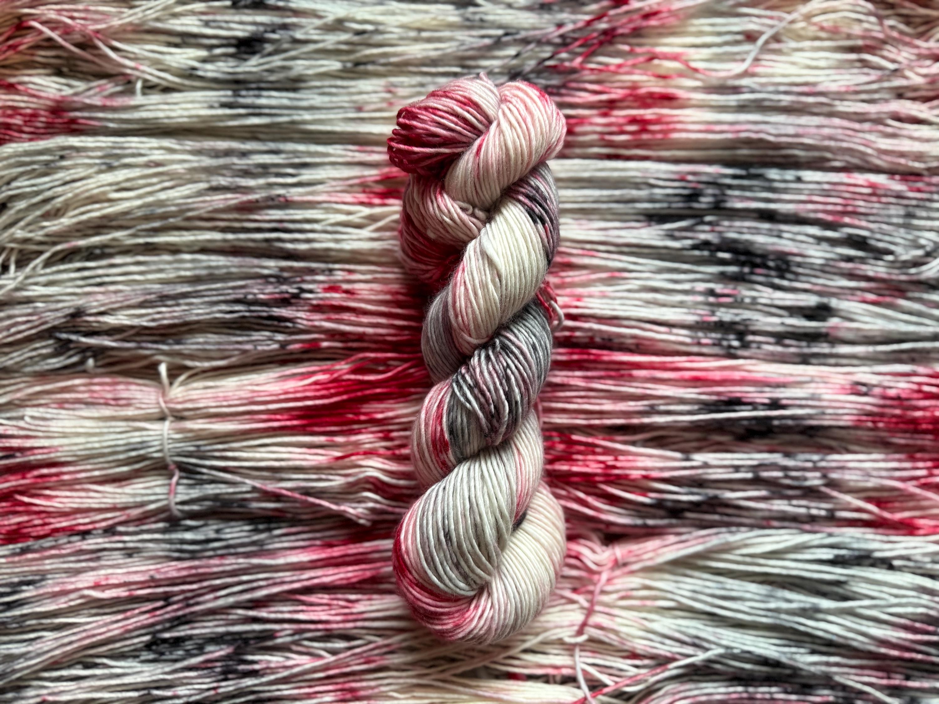 Amren hand dyed (worsted/aran) merino wool yarn