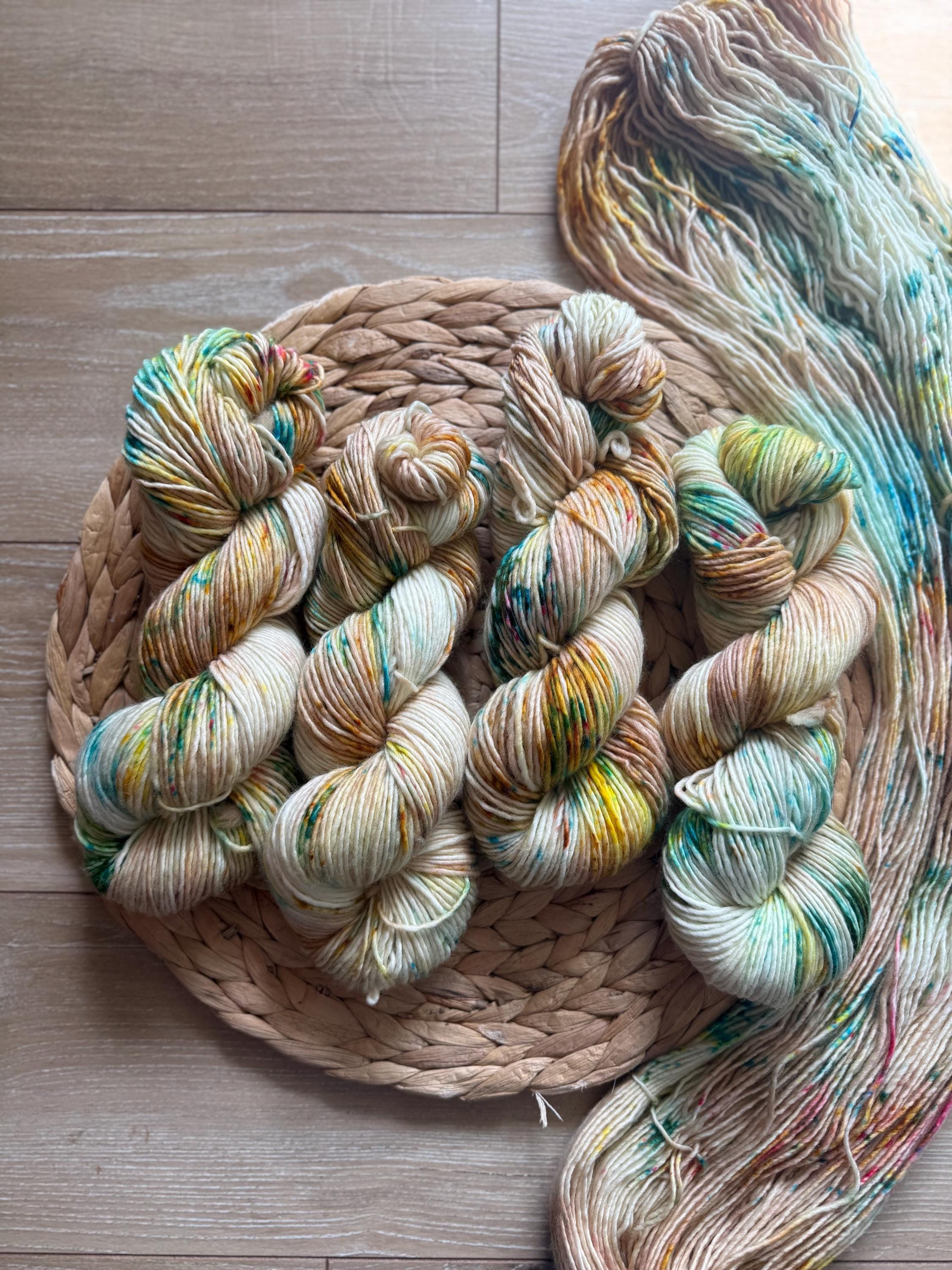 Elain hand dyed (worsted/aran) merino wool yarn