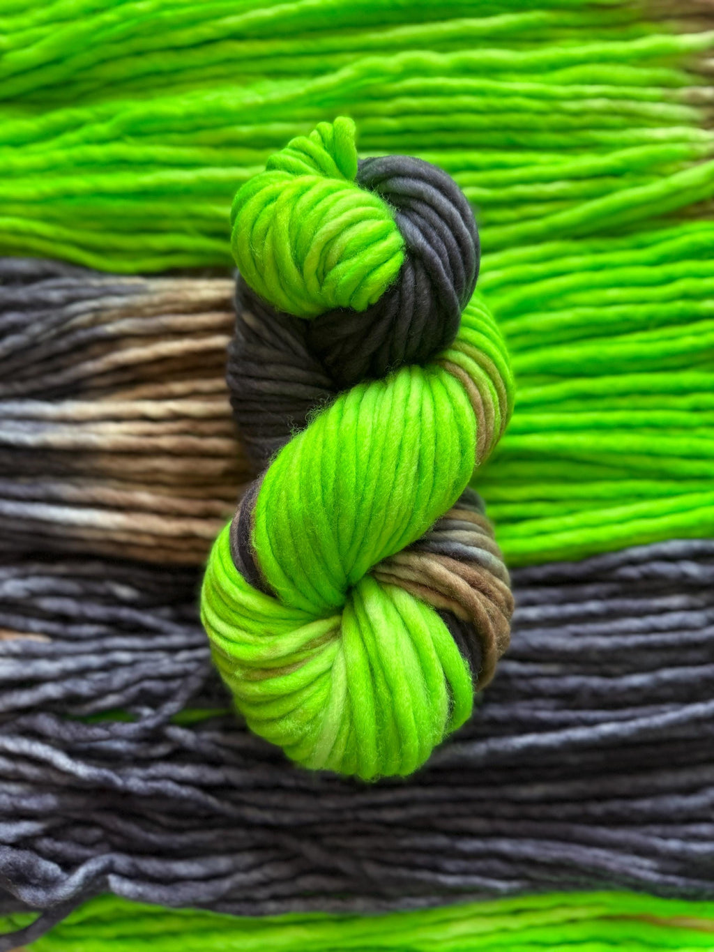 Seattle hand dyed super bulky merino wool yarn