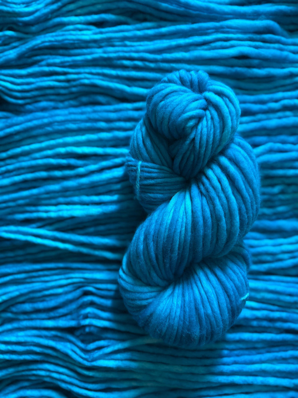 Turquoise Hand dyed super bulky merino wool