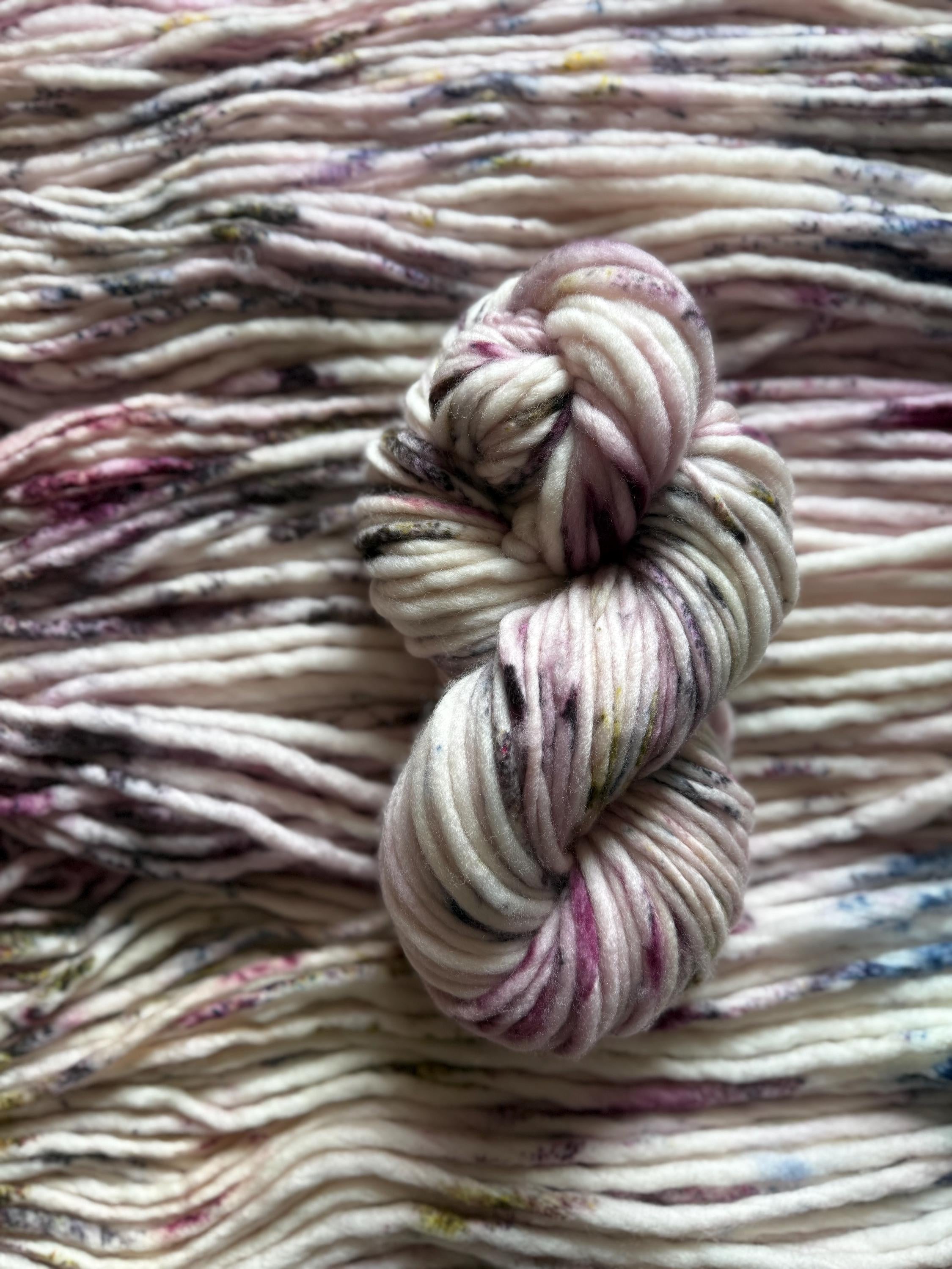 Berry patch Hand dyed super bulky merino wool