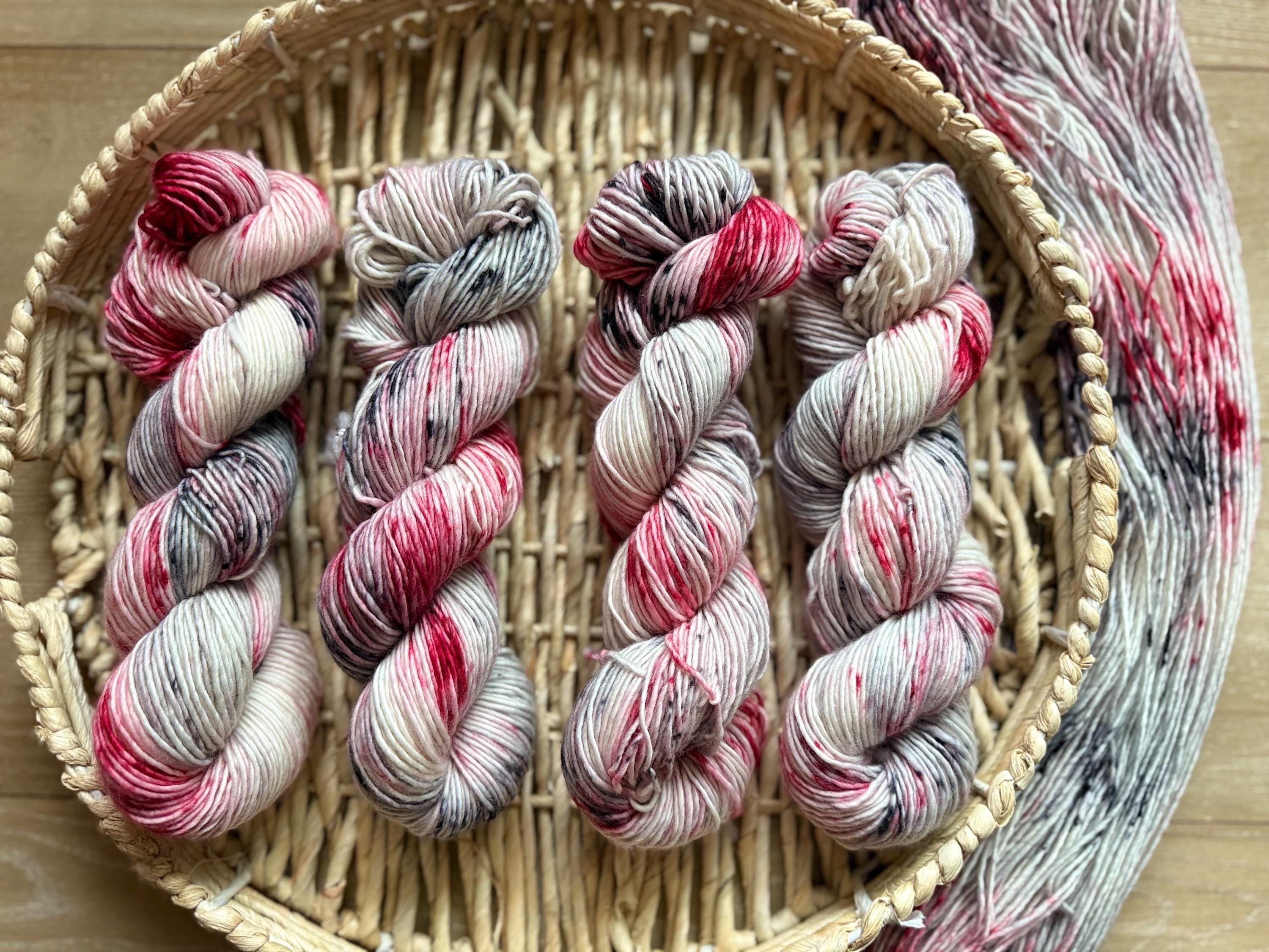 Amren hand dyed (worsted/aran) merino wool yarn