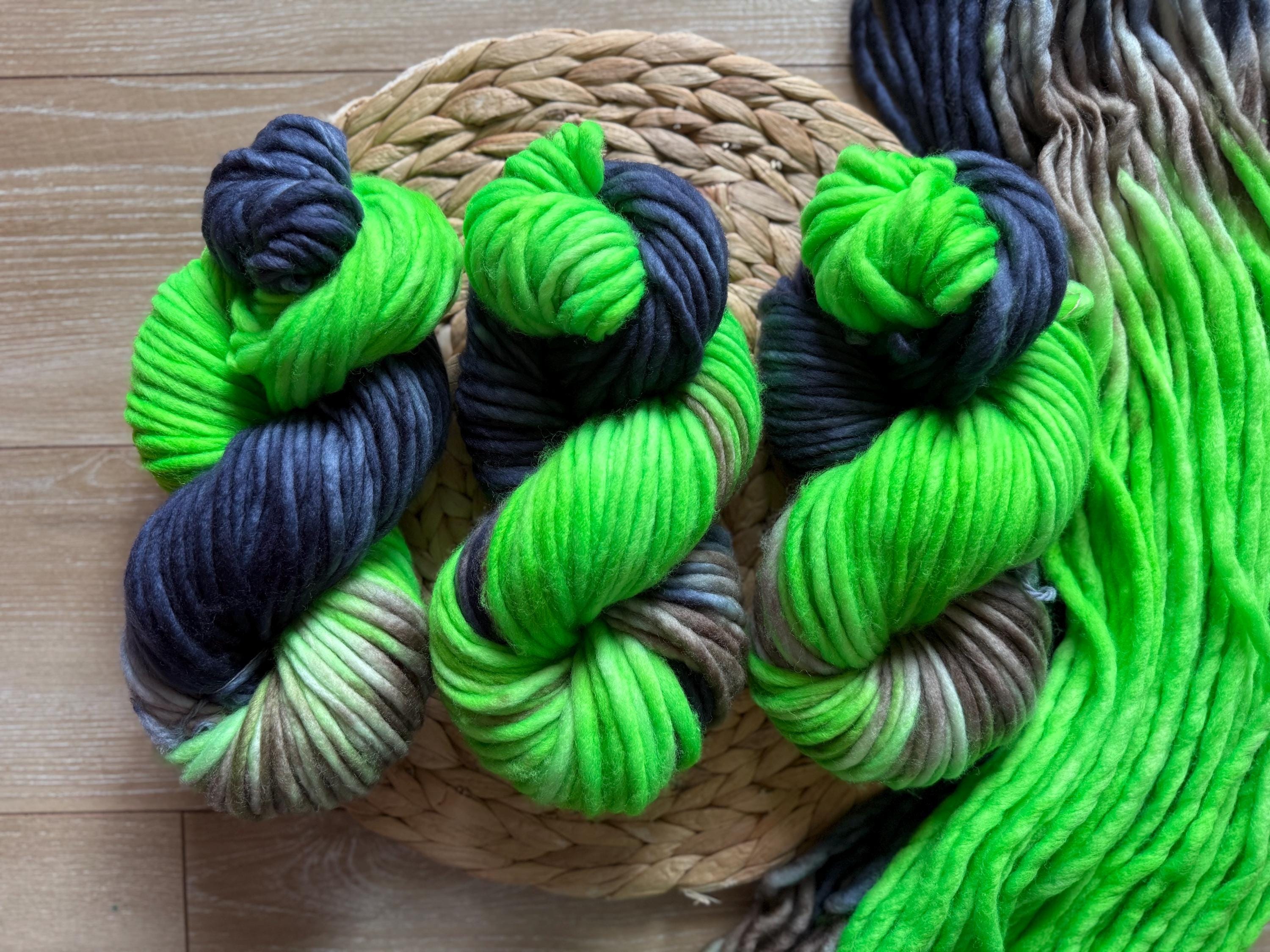 Seattle hand dyed super bulky merino wool yarn