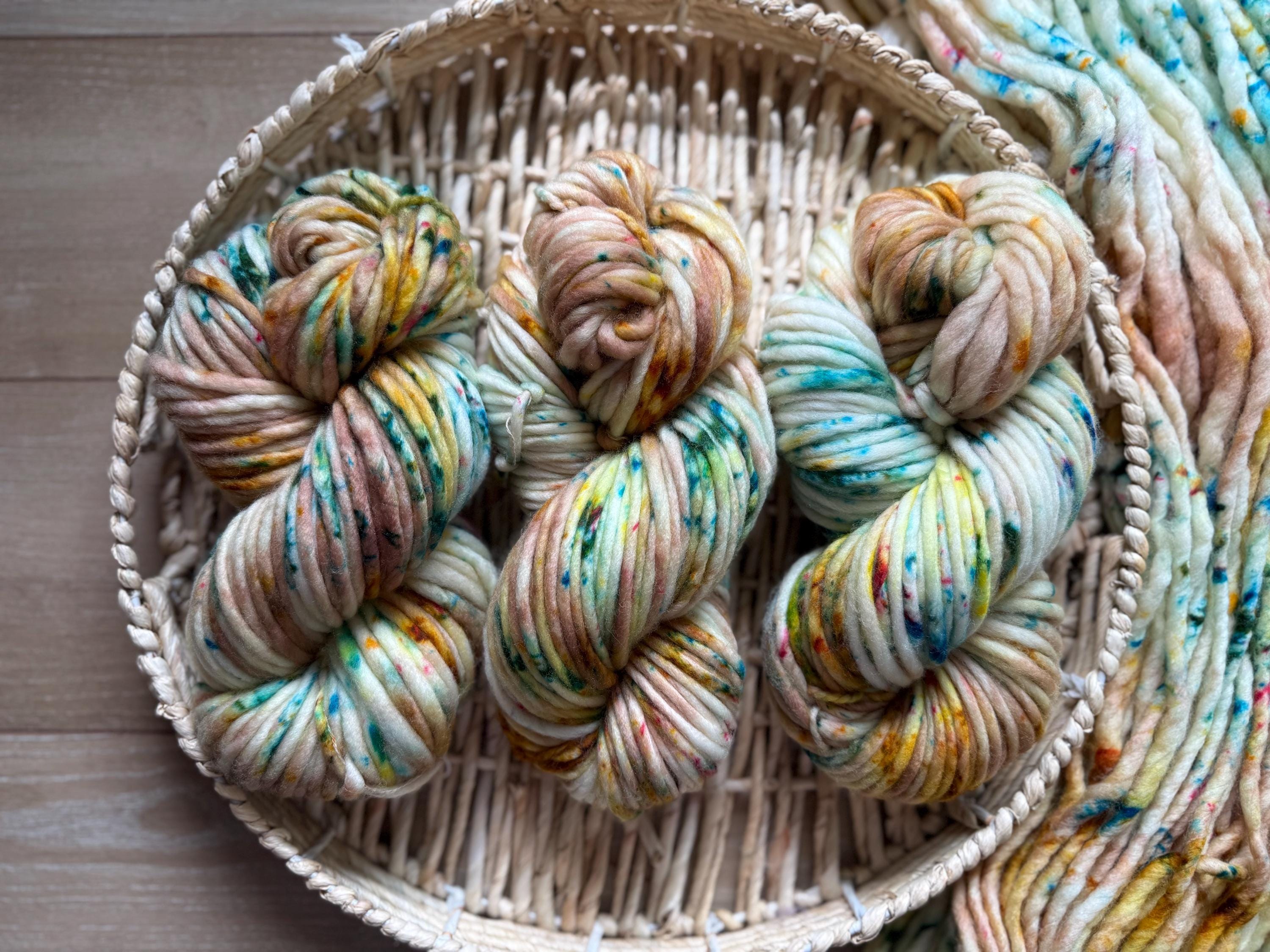 Elain Hand dyed super bulky merino wool yarn