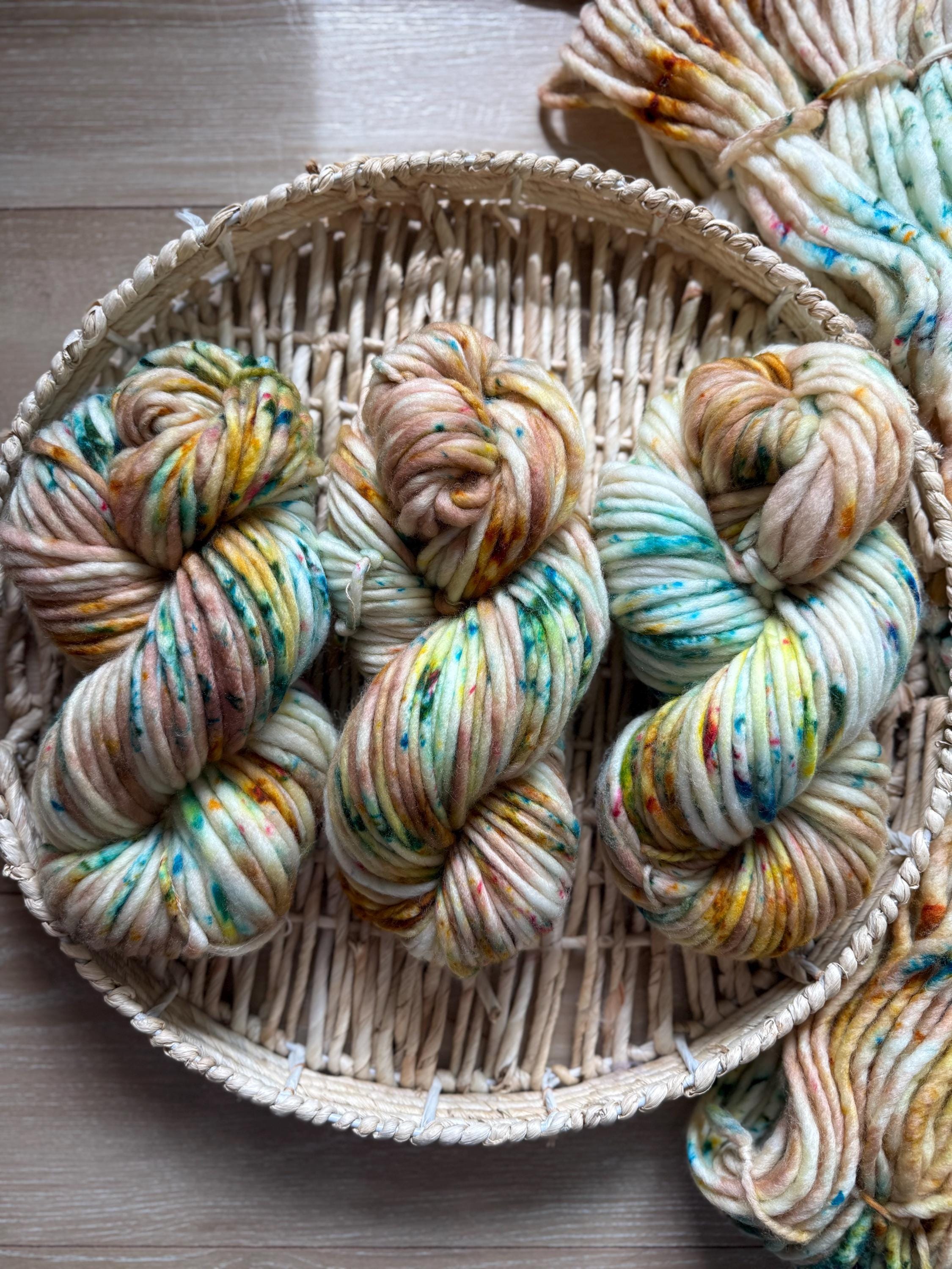 Elain Hand dyed super bulky merino wool yarn