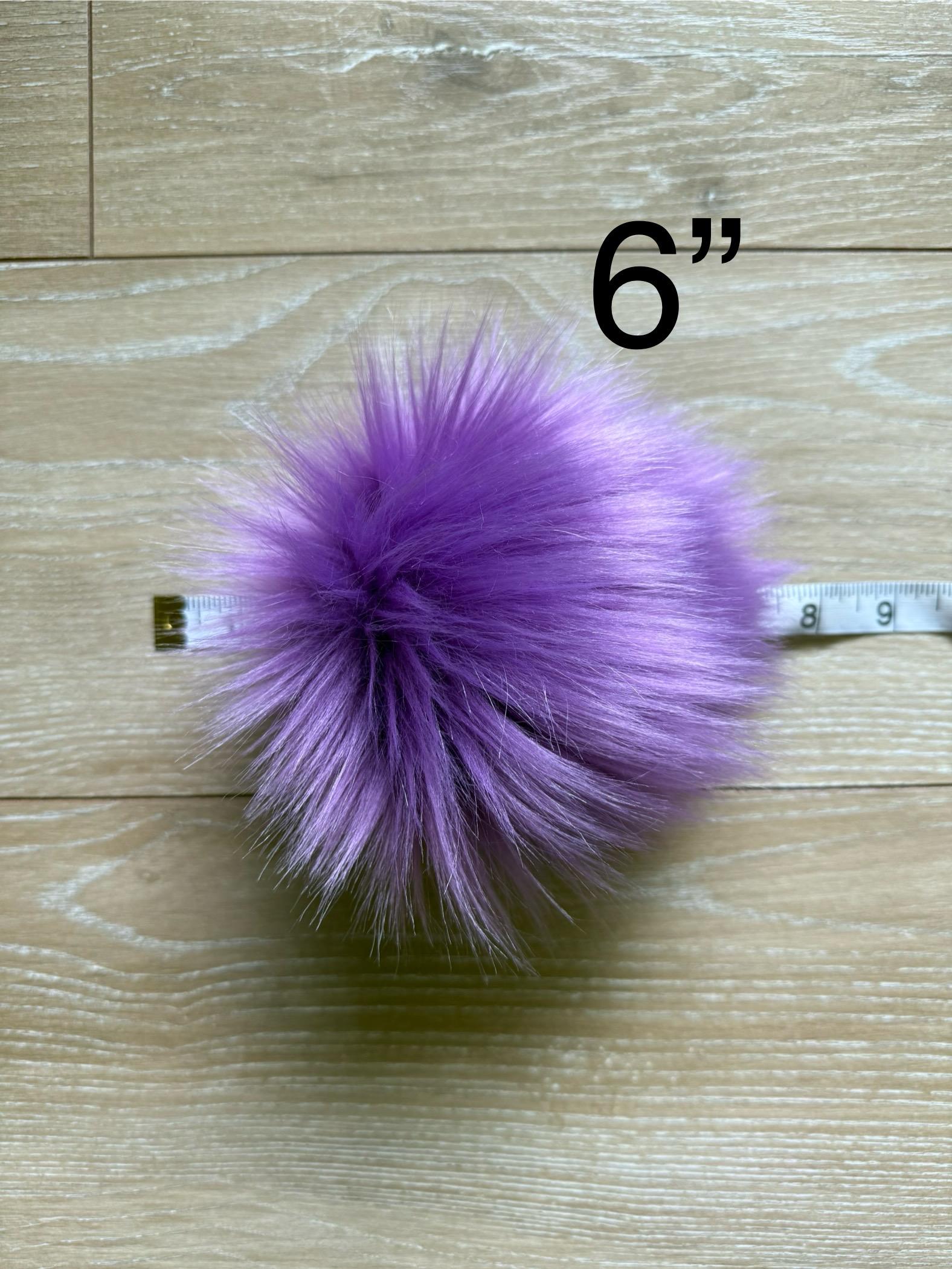 Violet Faux fur Pom Pom
