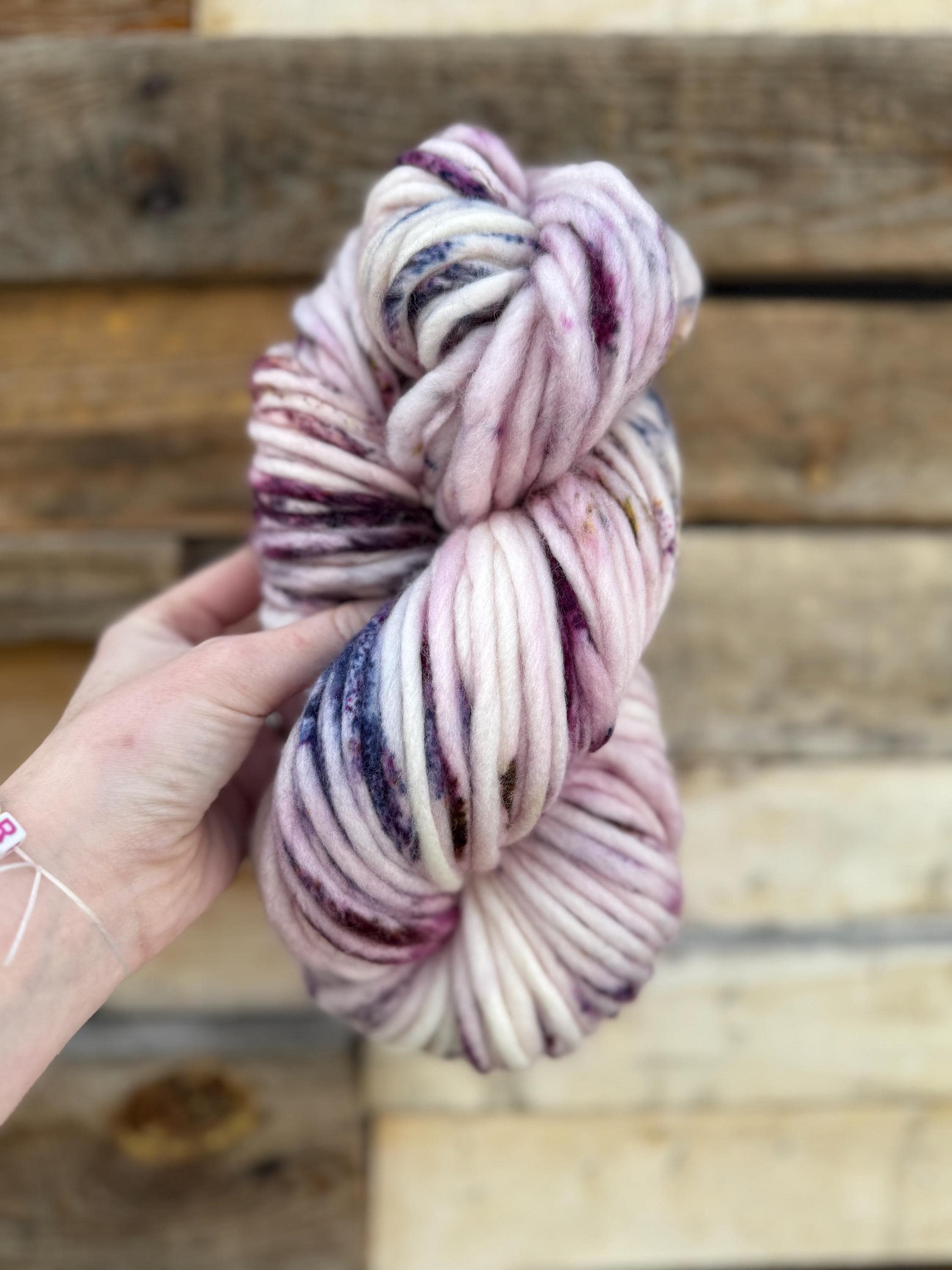 Berry patch Hand dyed super bulky merino wool