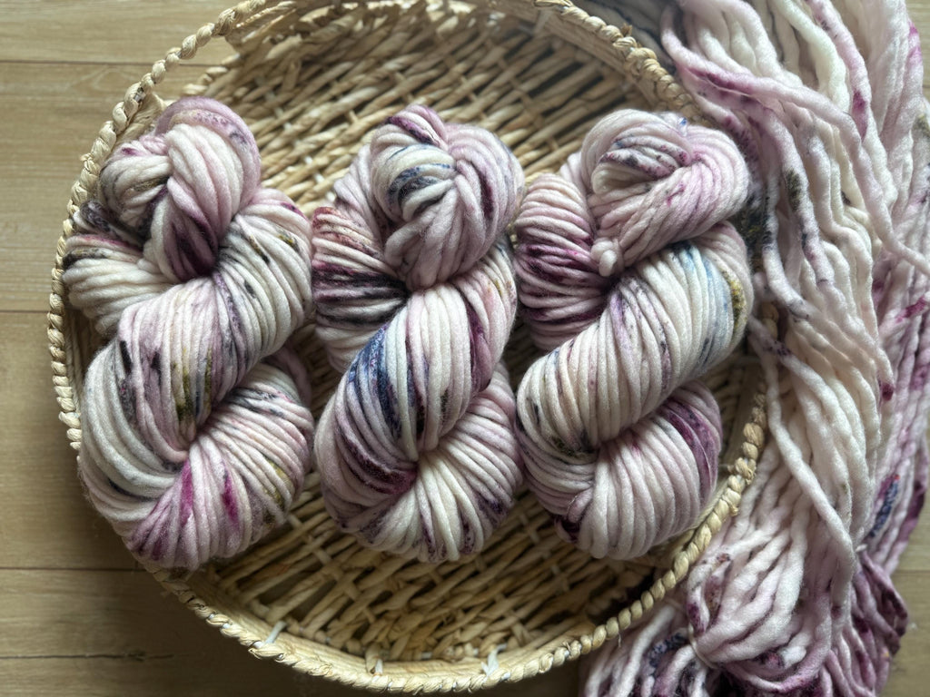 Berry patch Hand dyed super bulky / super chunky merino wool