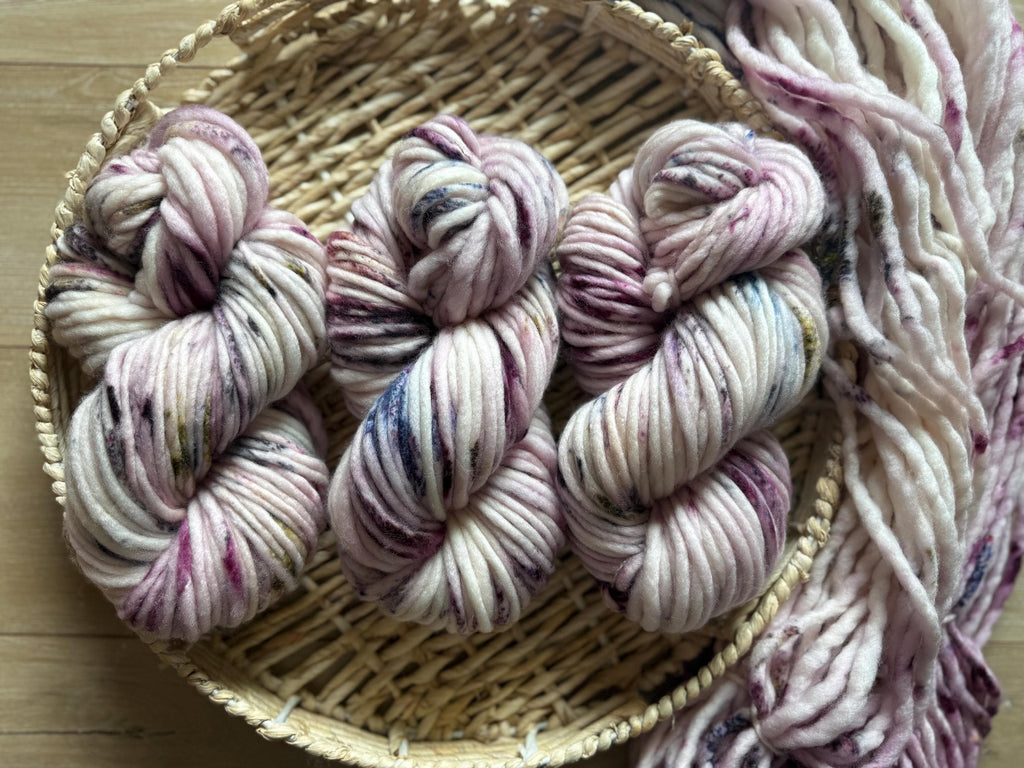 Berry patch Hand dyed super bulky / super chunky merino wool