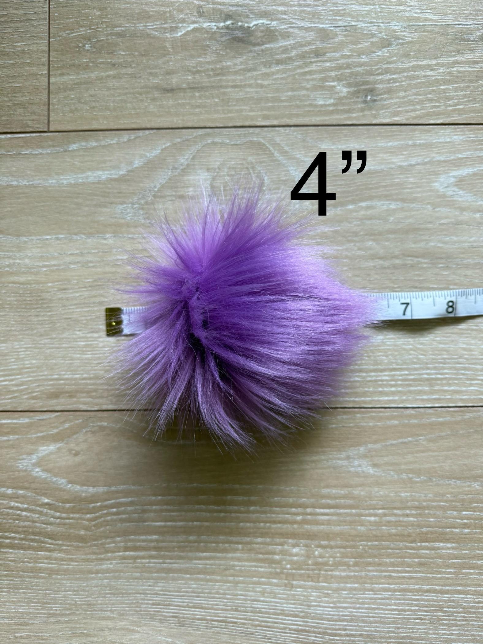 Violet Faux fur Pom Pom