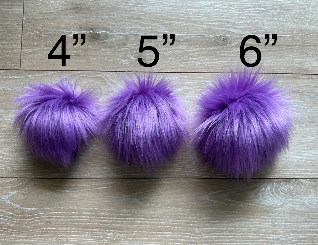 Violet Faux fur Pom Pom