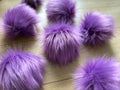 Violet Faux fur Pom Pom
