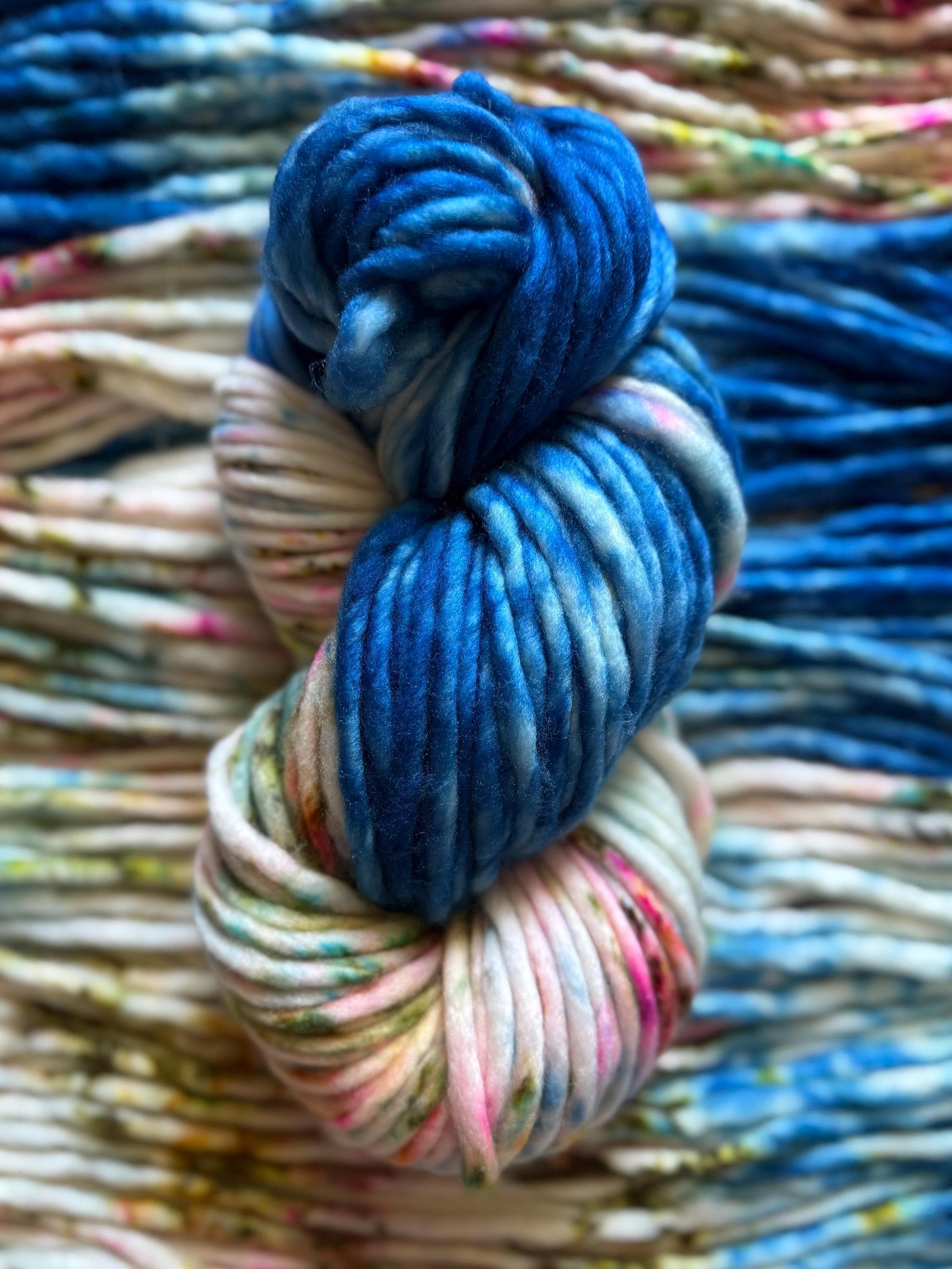 Glass beach Hand dyed super bulky merino wool