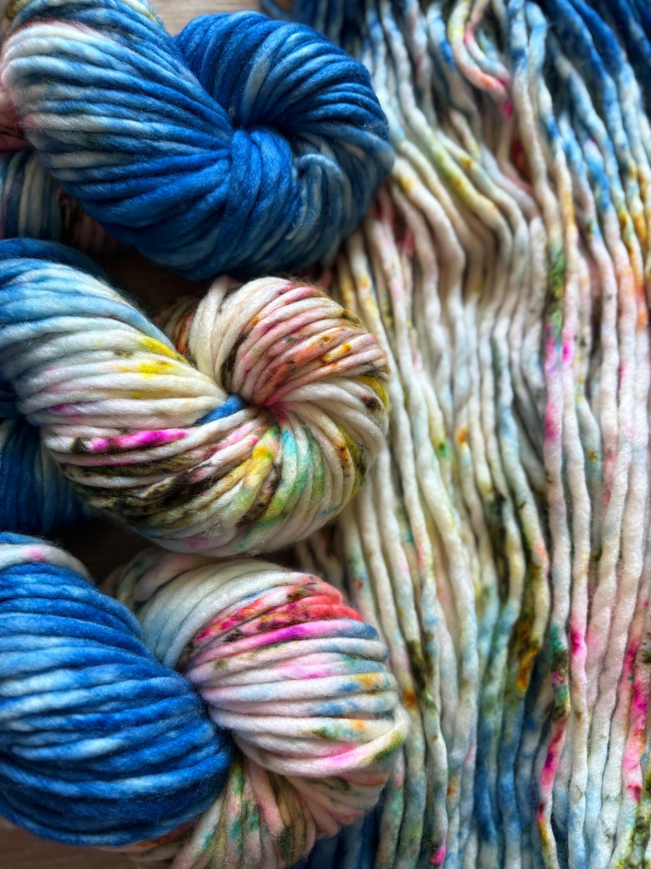 Glass beach Hand dyed super bulky merino wool