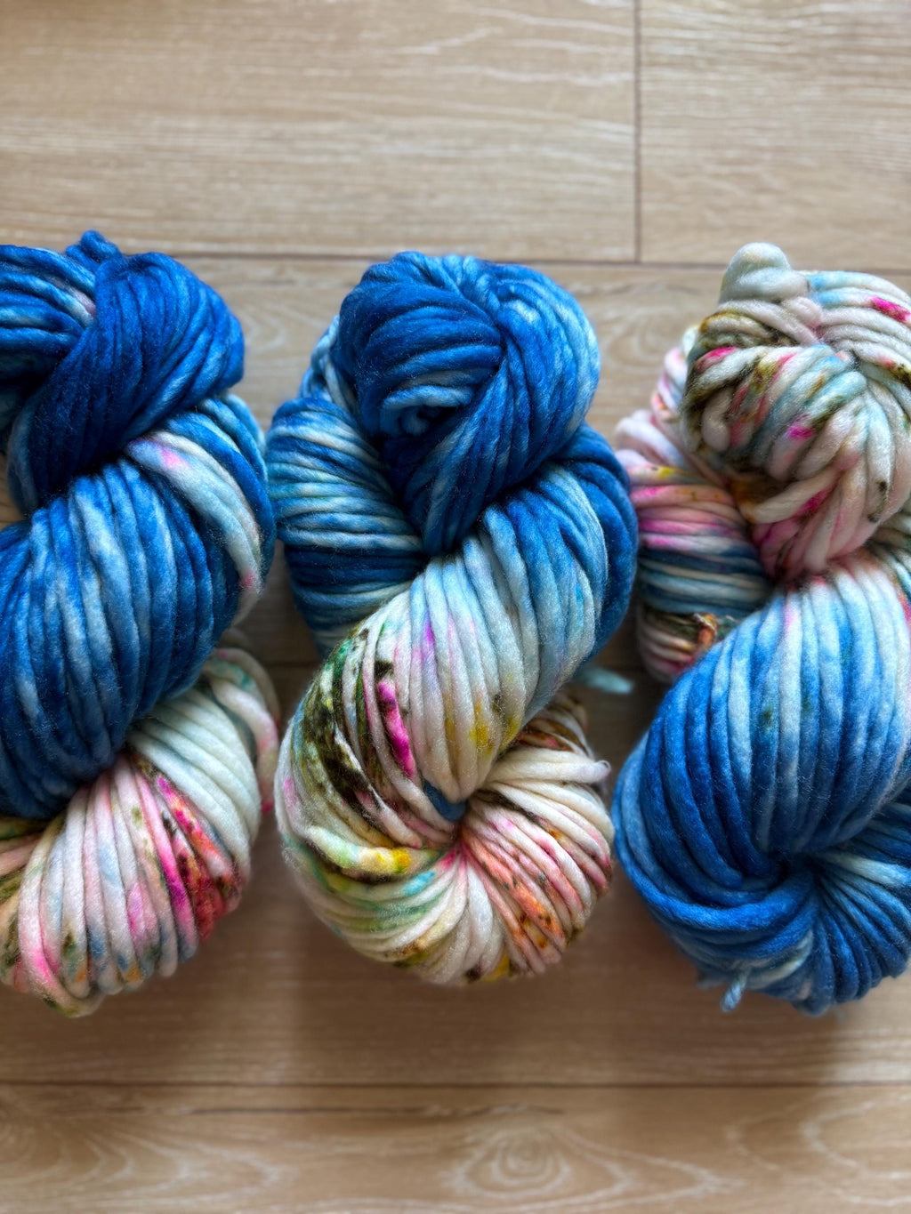 Glass beach Hand dyed super bulky merino wool