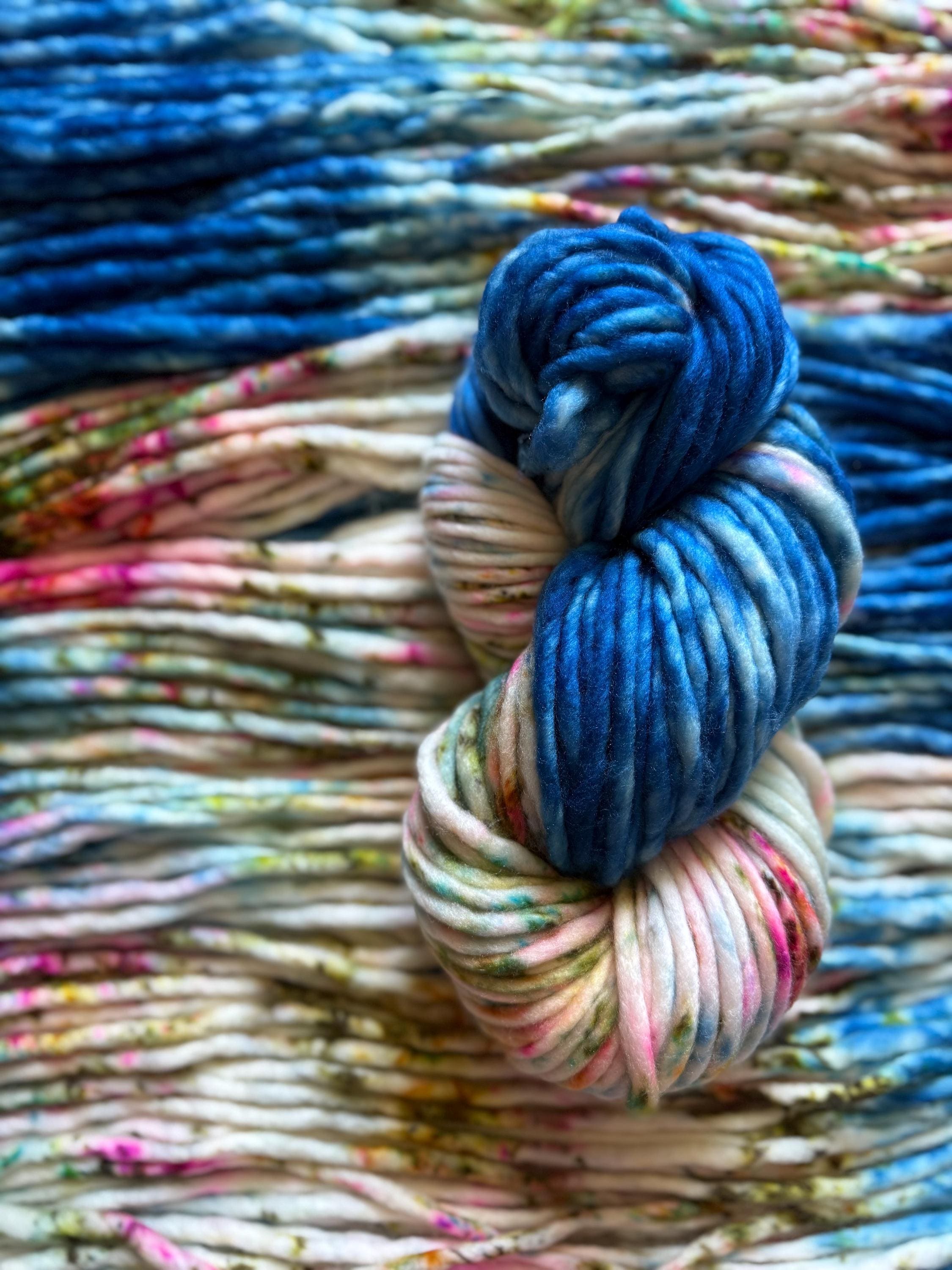 Glass beach Hand dyed super bulky merino wool