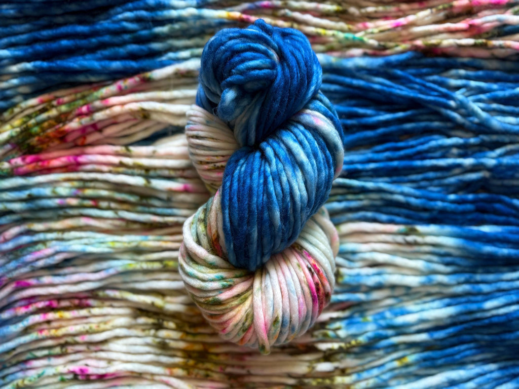 Glass beach Hand dyed super bulky merino wool