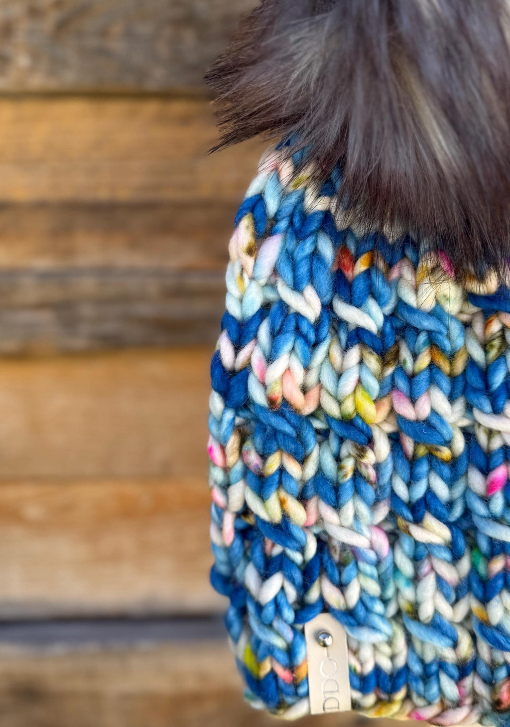 Glass beach multi color Knit luxury beanie