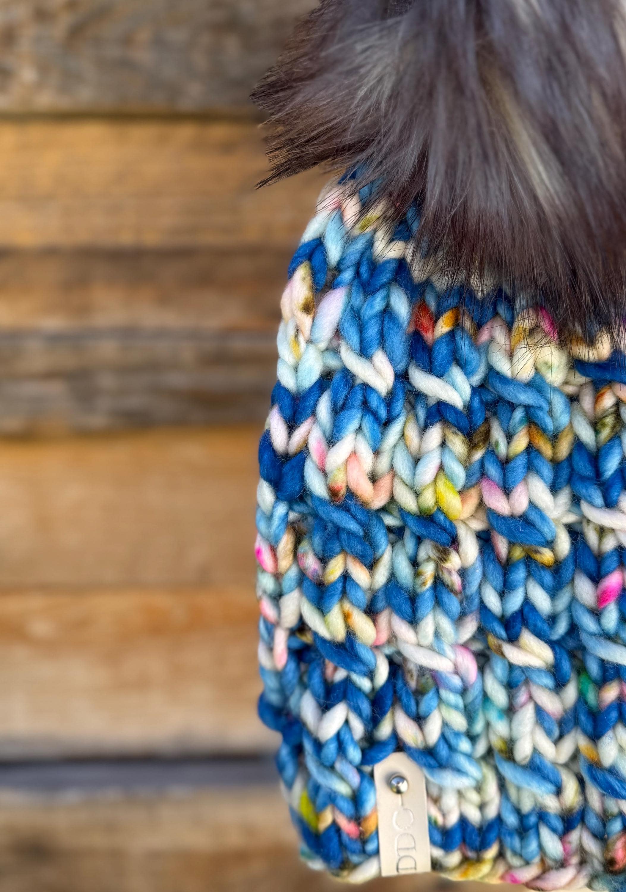 Glass beach multi color Knit luxury beanie
