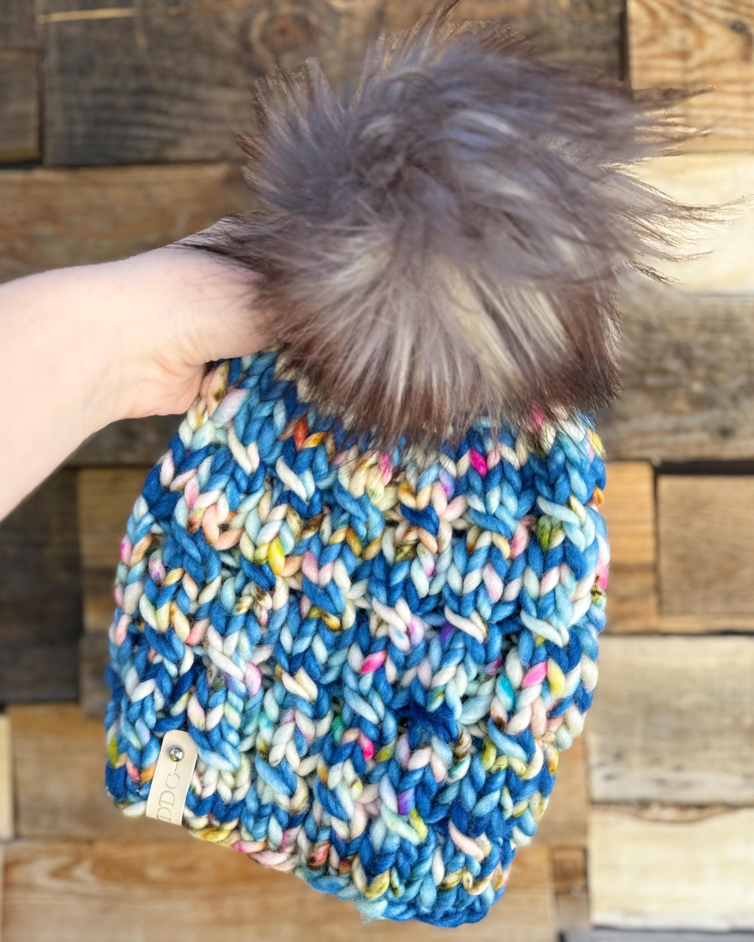 Glass beach multi color Knit luxury beanie