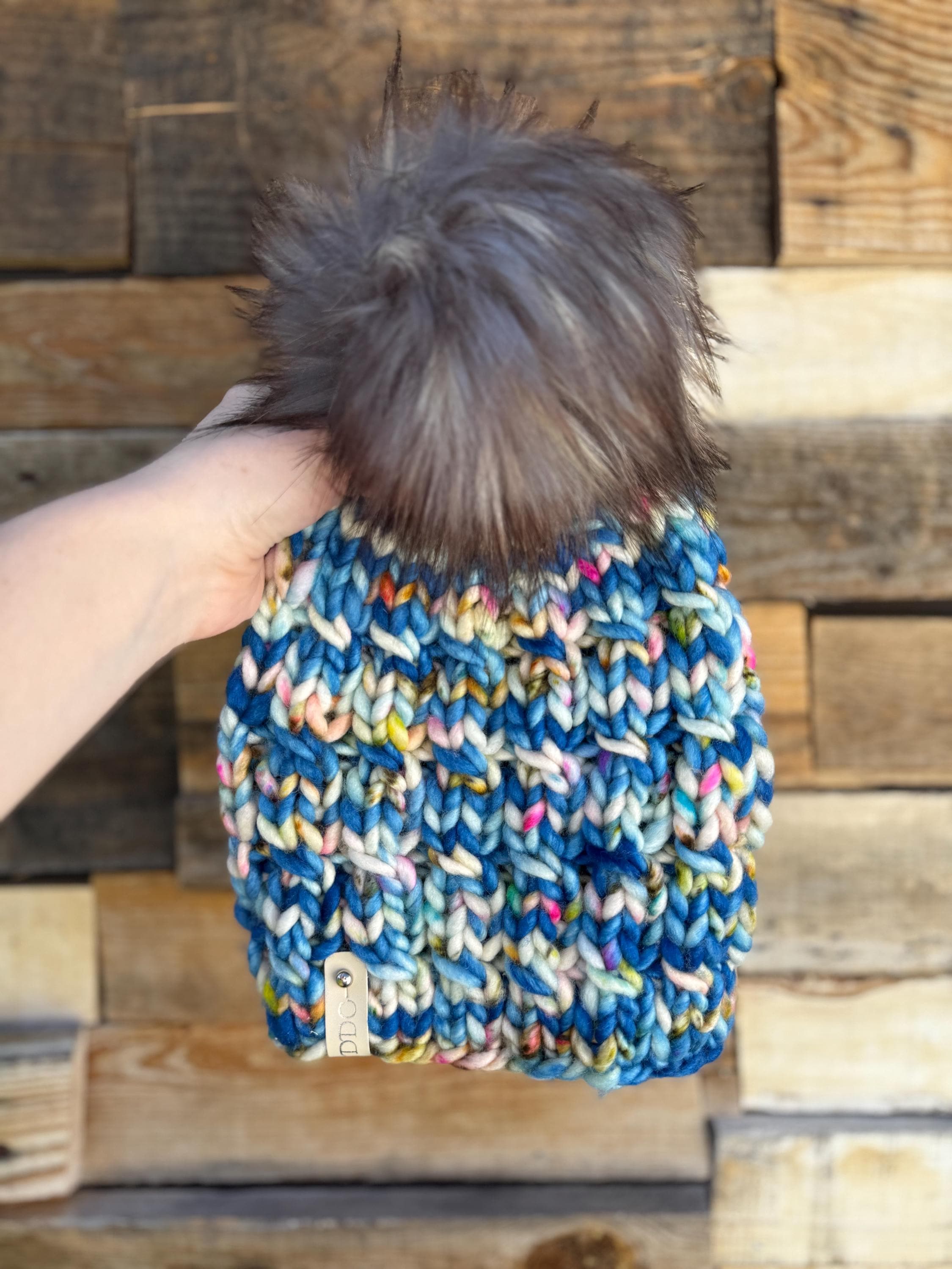 Glass beach multi color Knit luxury beanie