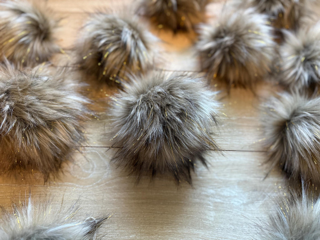 Tinsel wolf luxe faux fur pom