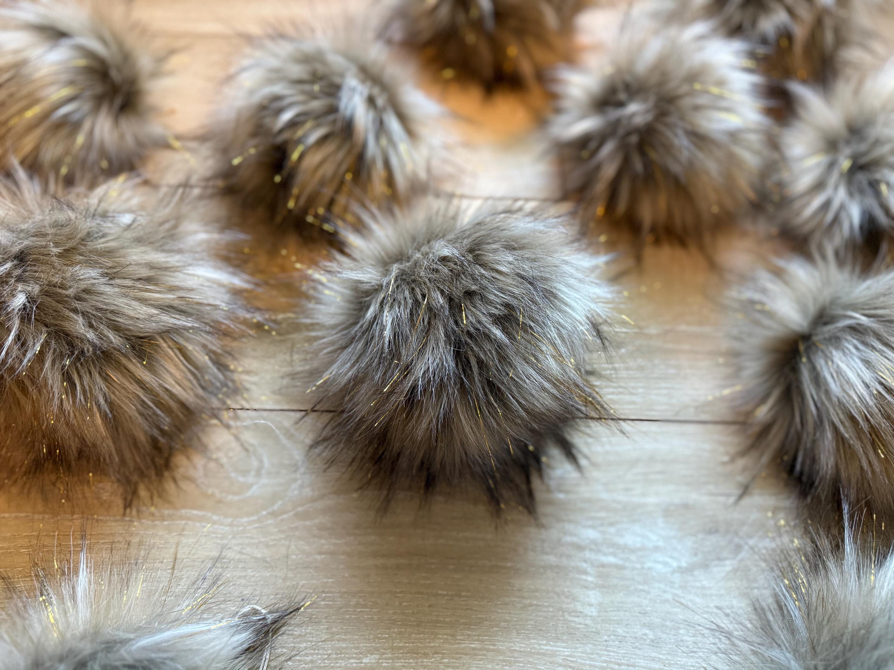 Tinsel wolf luxe faux fur pom